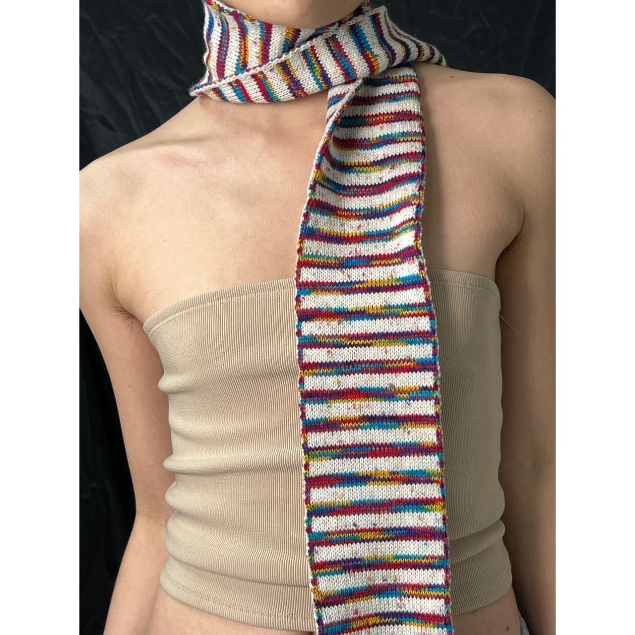 Japanese Brand Rare Vtg Striped Scarf OS Multicolor Size ONE SIZE - 1 Thumbnail