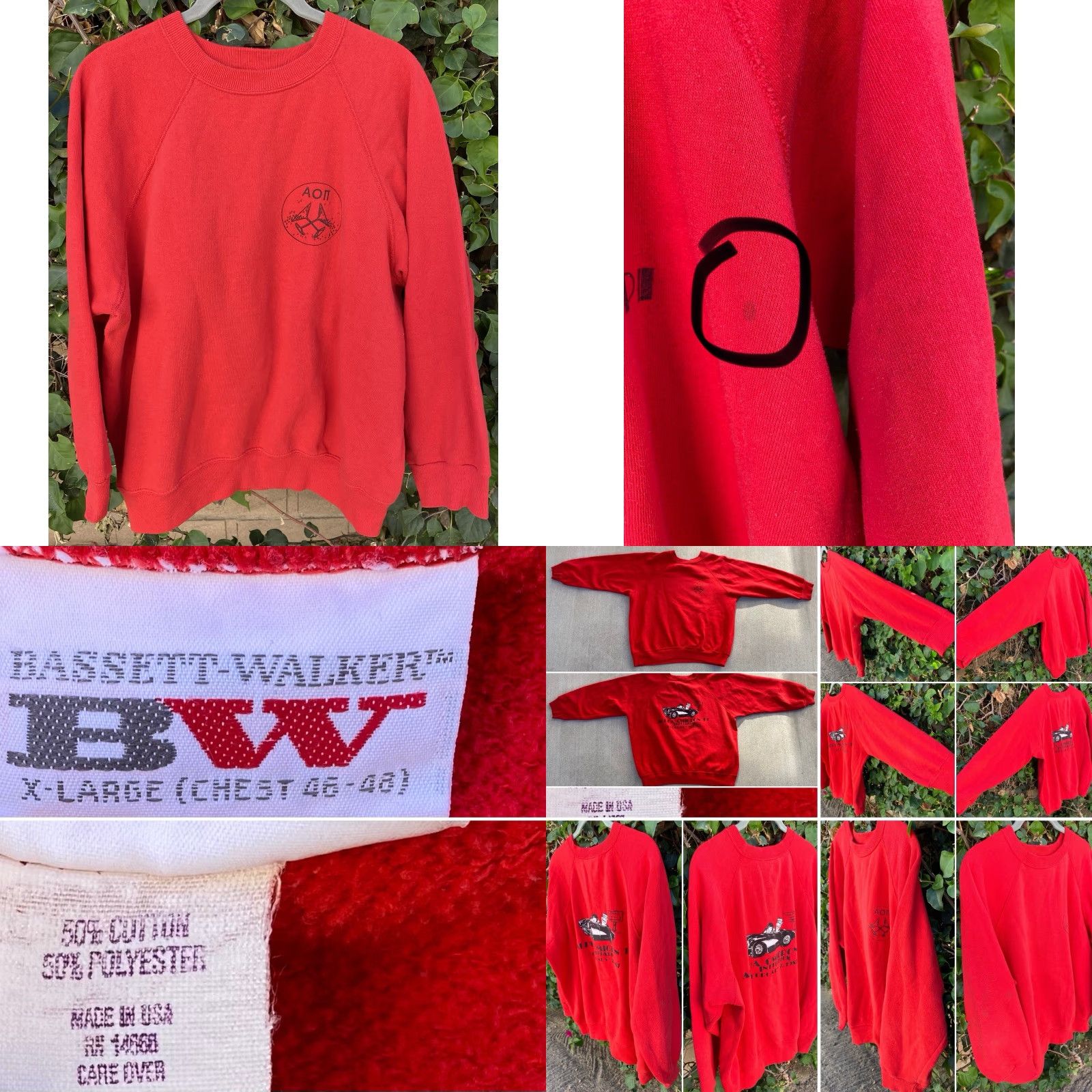 Vintage VINTAGE Alpha Omicron PI Initiation February 7 1987 Raglan Sweatshirt Size XL Red Graphic Print Men Pullover 80s University Cars"} Size US XL / EU 56 / 4 - 8 Thumbnail