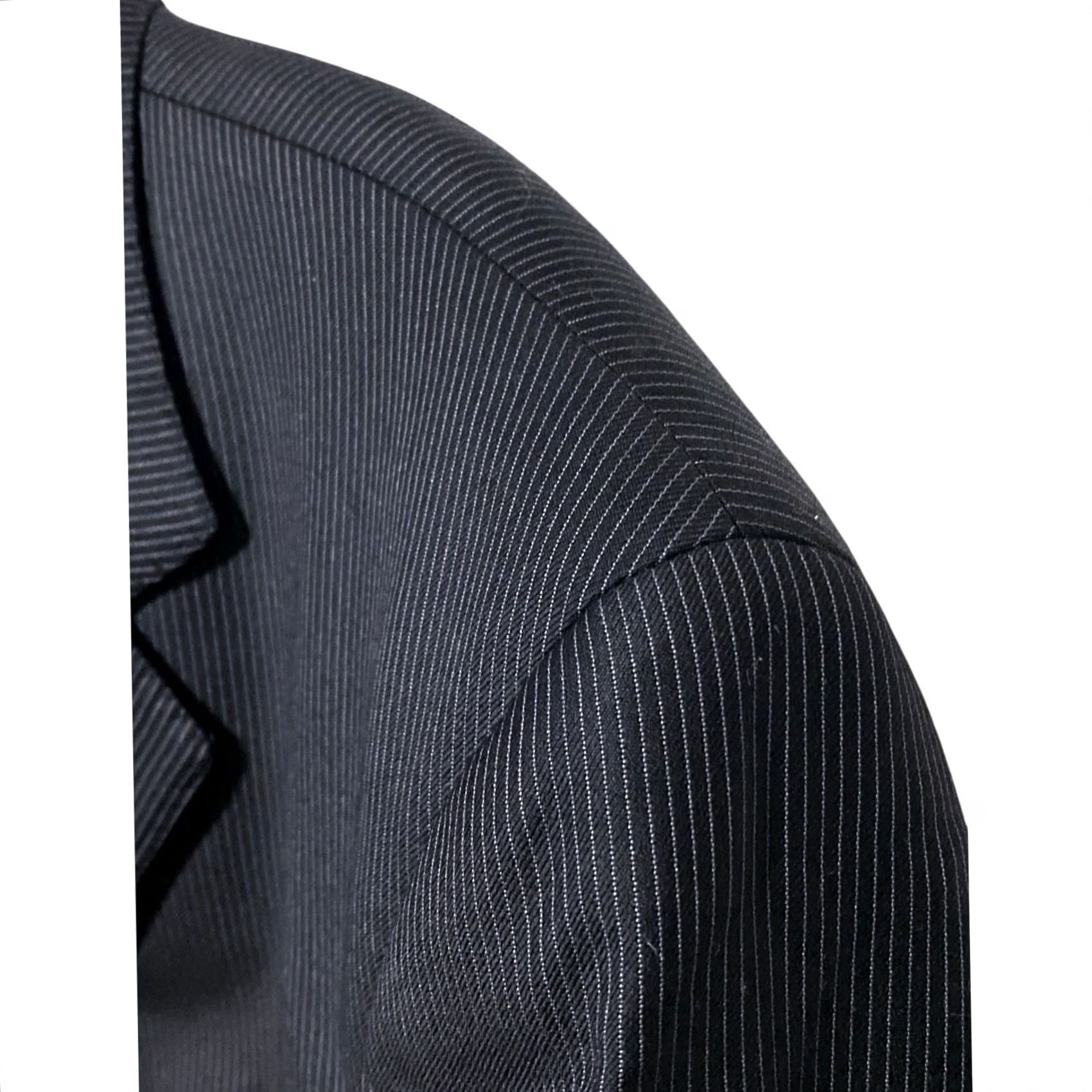 Loro Piana VINTAGE Daniel Cremieux Loro Piana Italy Striped Suit Jacket 3 Button 2x Vented Mens 40R Size 40R - 2 Thumbnail