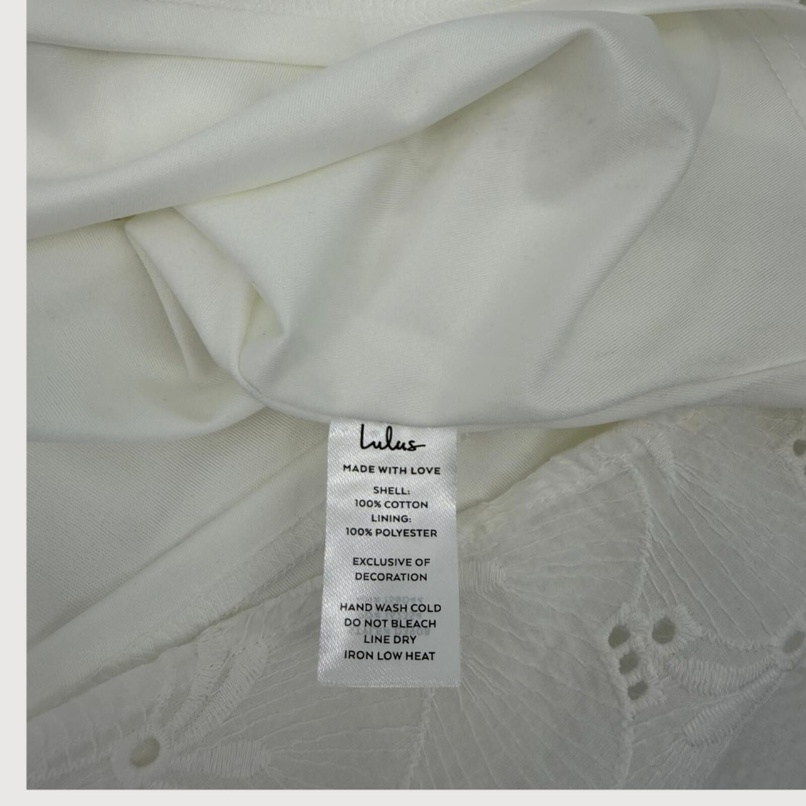 Lulus Lulus White Eyelet Mini Dress Floral Wrap Style NWT XL Size XL / US 12-14 / IT 48-50 - 5 Thumbnail