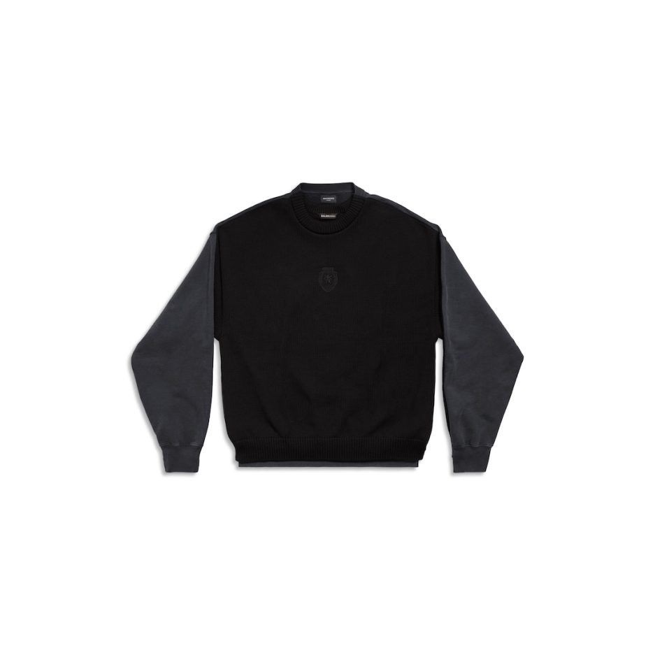 Balenciaga o1la1rc1a0226 Political Campaign Hybrid Sweater In Black Size US XL / EU 56 / 4 - 1 Thumbnail