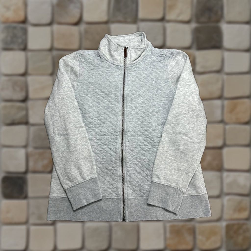 Vintage L.L.Bean Jacket Womens Medium Gray Cotton Quilted Full Zip Size M / US 6-8 / IT 42-44 - 1 Thumbnail
