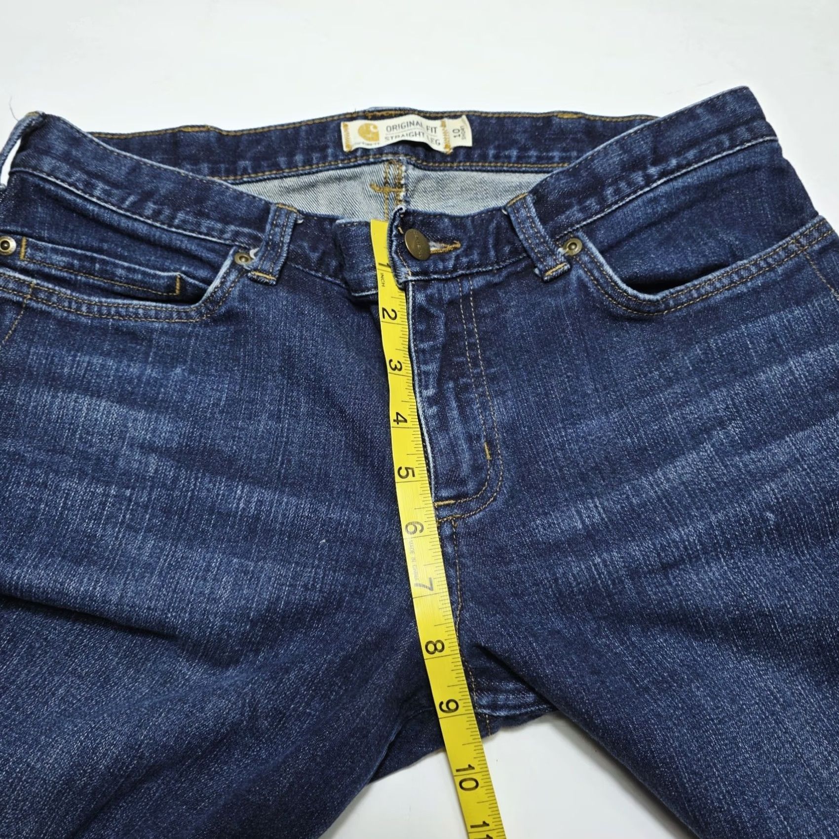 Carhartt Carhartt Women’s 10 Regular Denim Original Straight Leg Blue Jeans 102731-470 Size 32" / US 10 / IT 46 - 6 Thumbnail