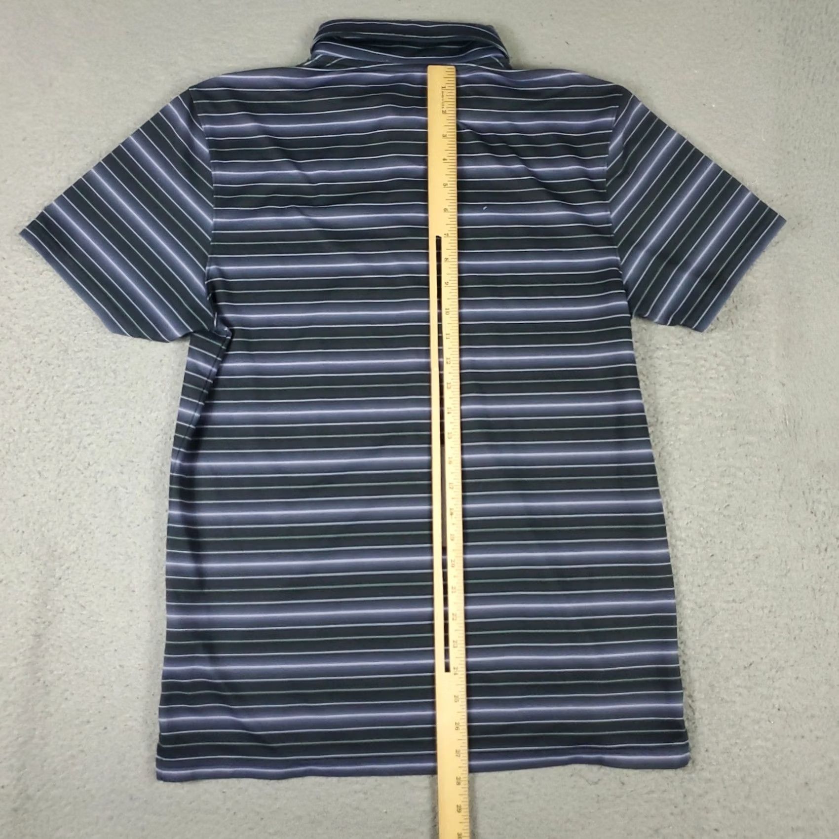 Nike Nike Golf Polo Shirt Mens Size Medium Gray Striped Dri Fit Swoosh Short Sleeve Size US M / EU 48-50 / 2 - 5 Thumbnail