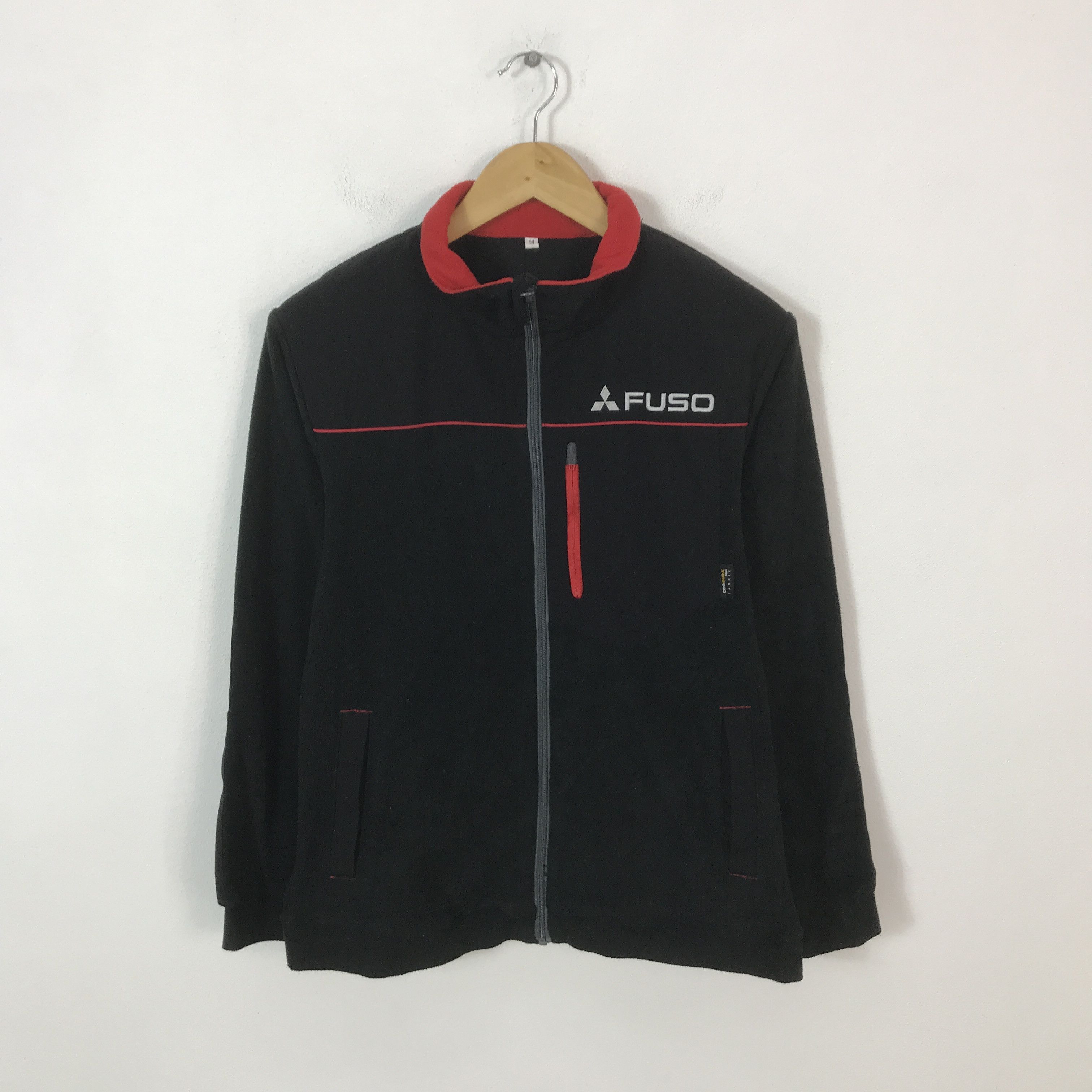 Japanese Brand Vtg fuso Mitsubishi Track racing fleece jacket K50B24 Size US L / EU 52-54 / 3 - 2 Thumbnail