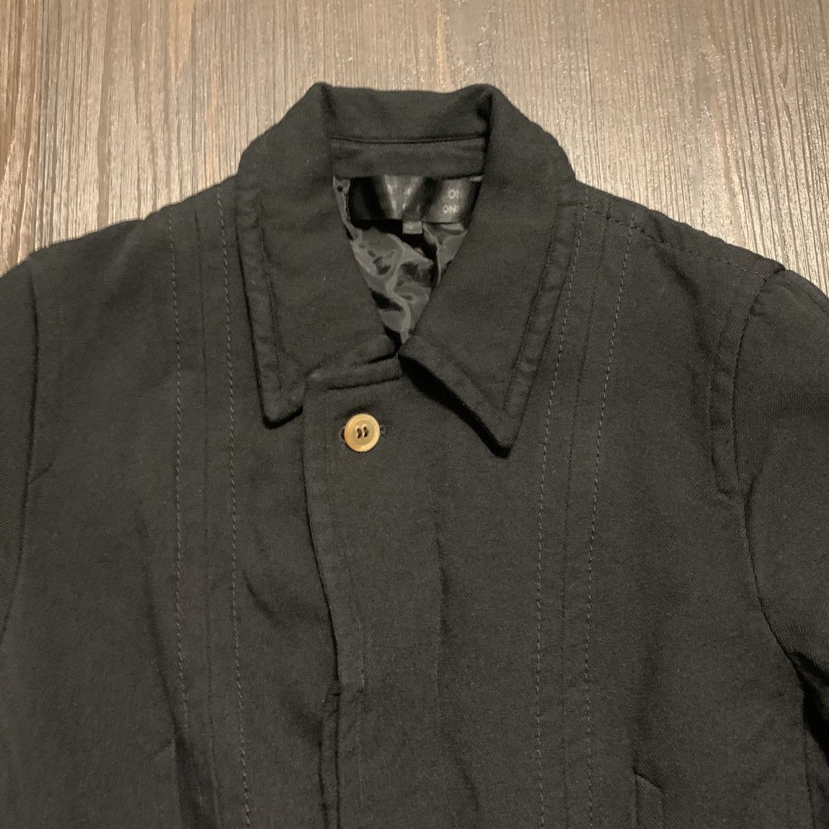 Comme des Garcons A/W 2005 Comme Des Garcons Black Polyester Button Coat Size L / US 10 / IT 46 - 4 Thumbnail