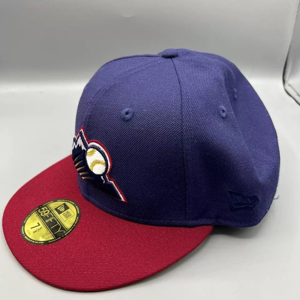 New Era Colorado Rockies Hat Men 7 5/8 Purple Red MLB Fitted Cap New Size ONE SIZE - 3 Thumbnail