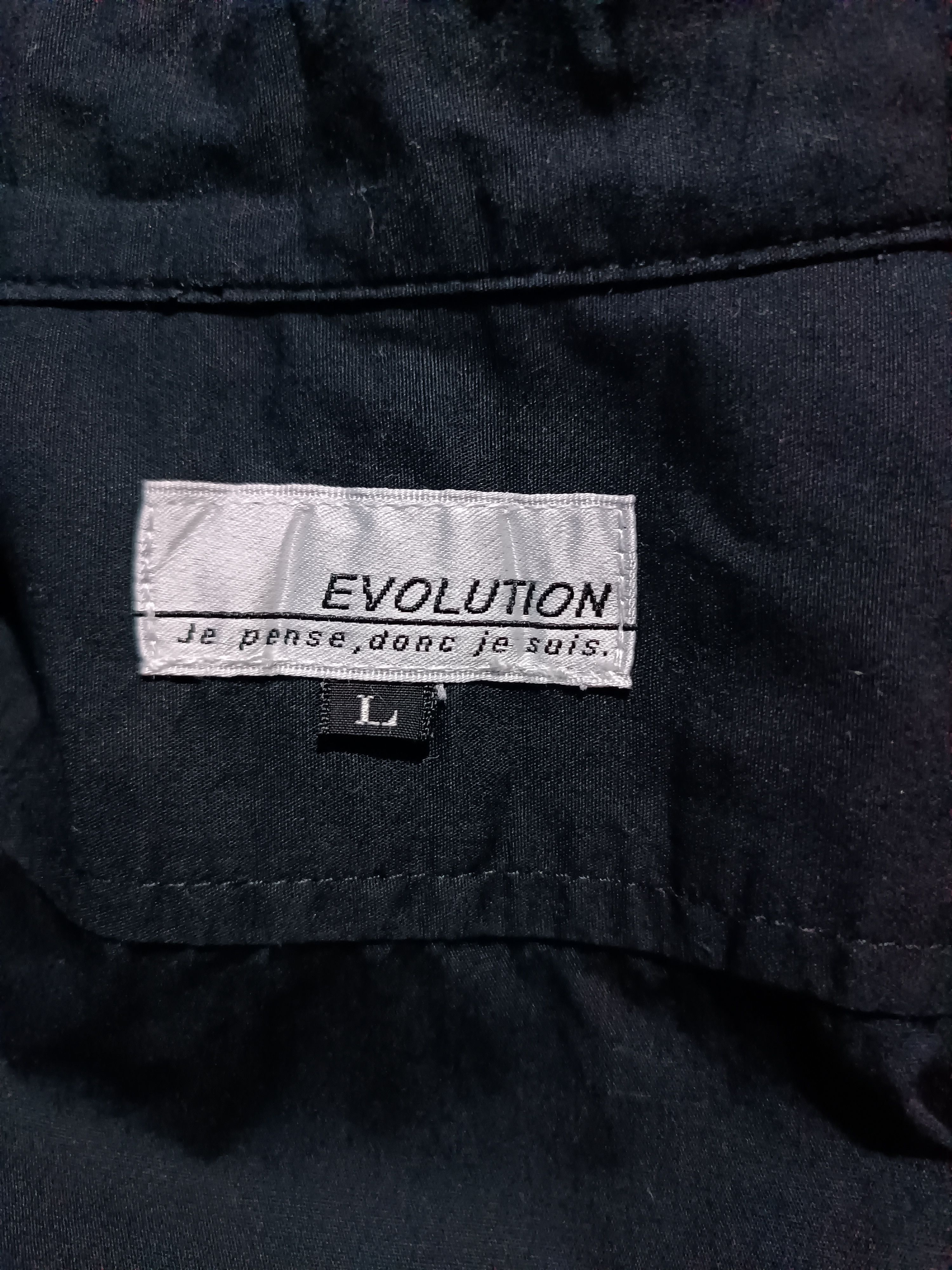 Japanese Brand Evolution Black Shirt Two Button Hook Metal Size US M / EU 48-50 / 2 - 8 Thumbnail