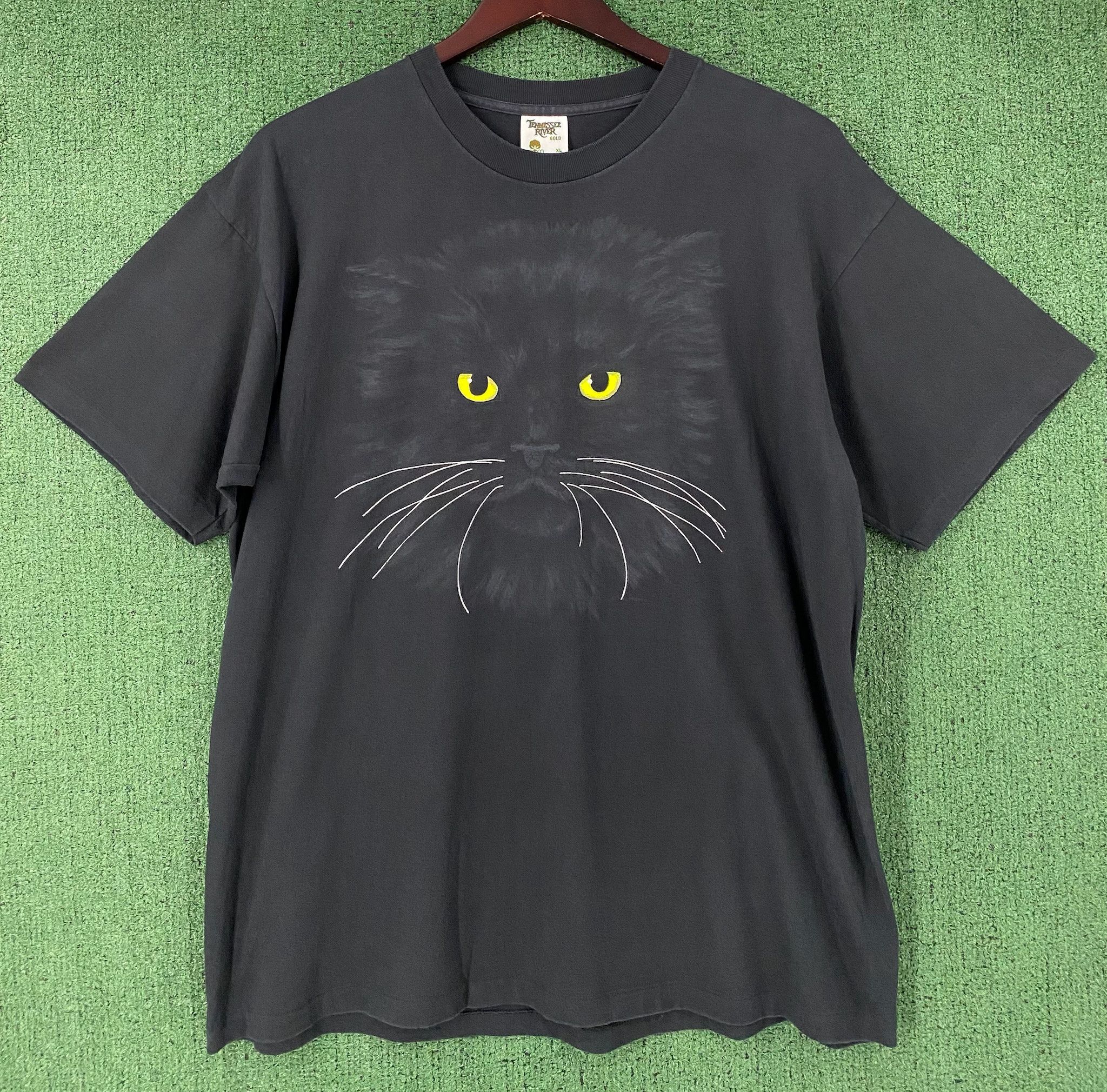 Vintage 90’s Tennessee River Black Cat Kitten T-Shirt 2XL Size US XXL / EU 58 / 5 - 1 Thumbnail