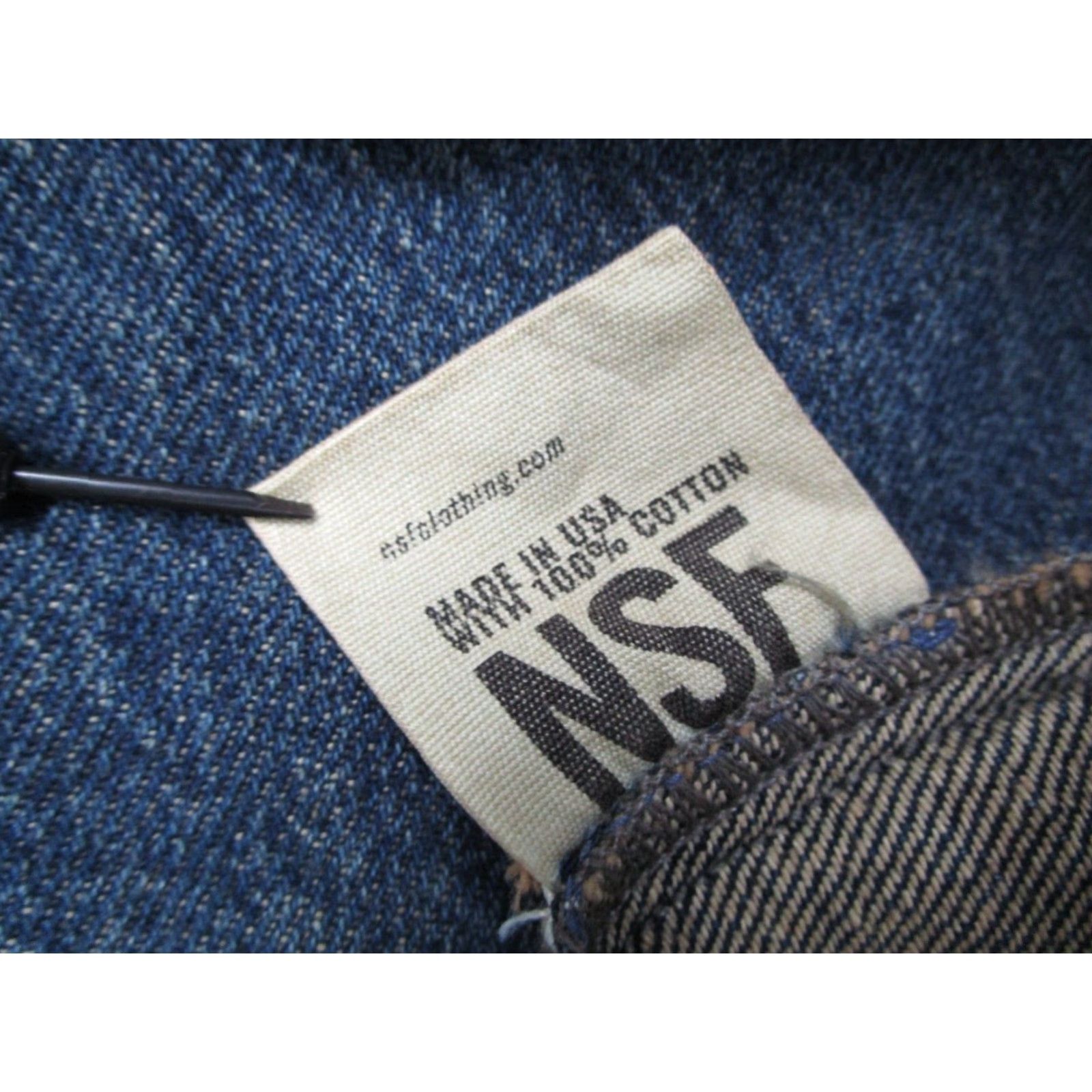 Denime NSF Clothing Denim Jacket Mens Large Blue Snap Front Shacket OverShirt Workwear Pockets 100% Cotton USA Vintage No Size US L / EU 52-54 / 3 - 5 Thumbnail