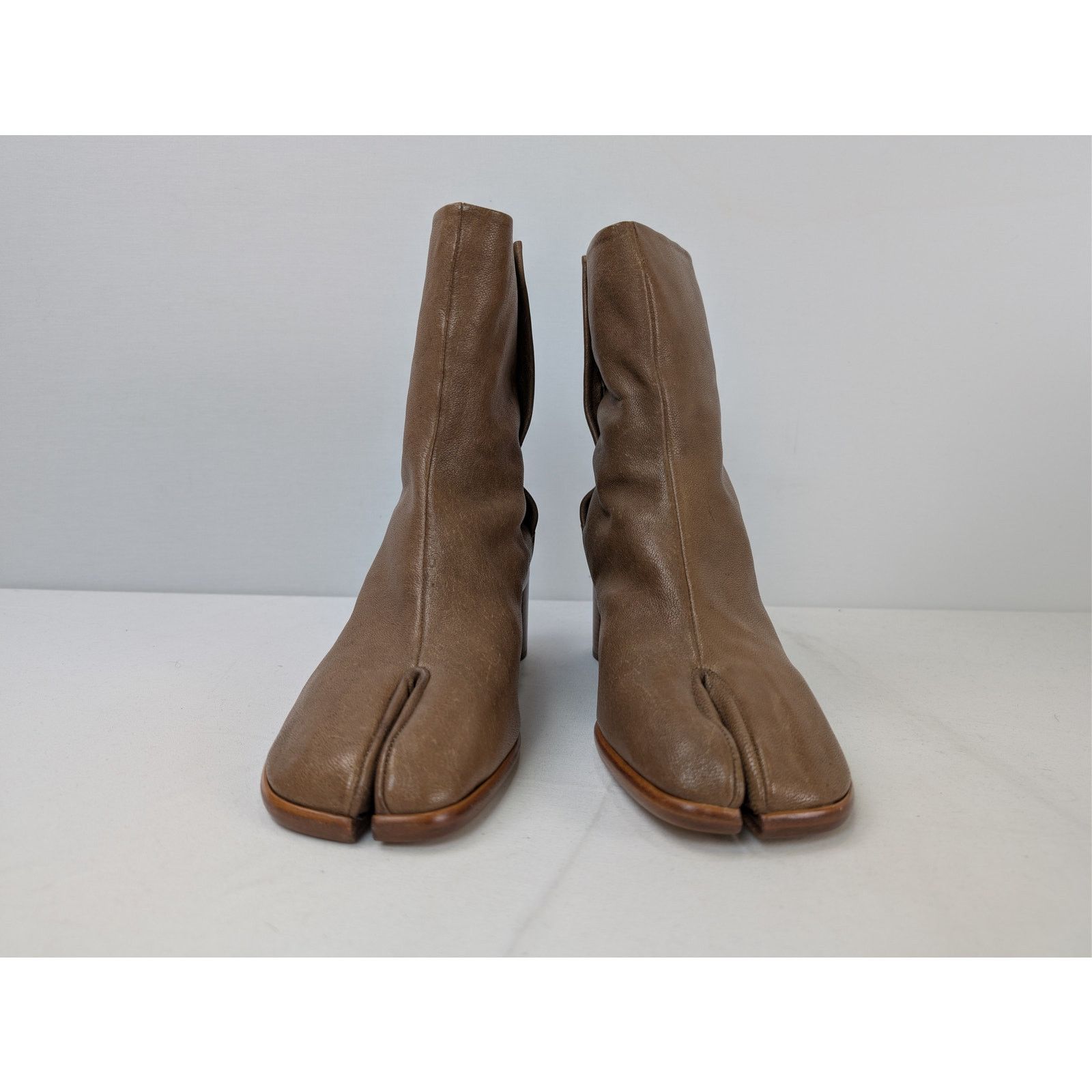 Maison Margiela o1rshd1 Tabi High Boots in Brown Size US 12 / EU 45 - 9 Thumbnail