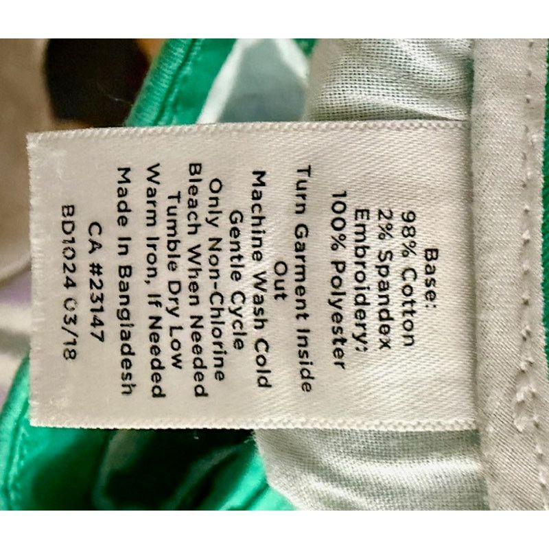 Talbots Talbots Embroidered Ankle Pants – Size 8 – Coastal Shell Size 30" / US 8 / IT 44 - 6 Thumbnail