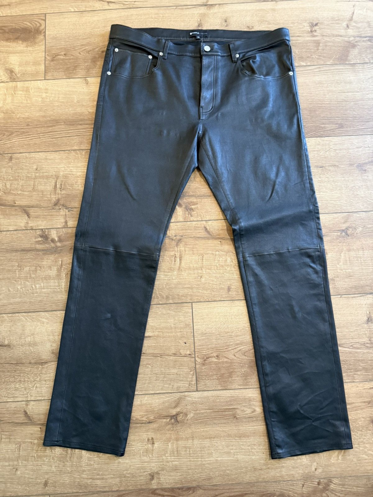 Purple Brand PURPLE BRAND leather pants Size US 40 / EU 56 - 1 Thumbnail