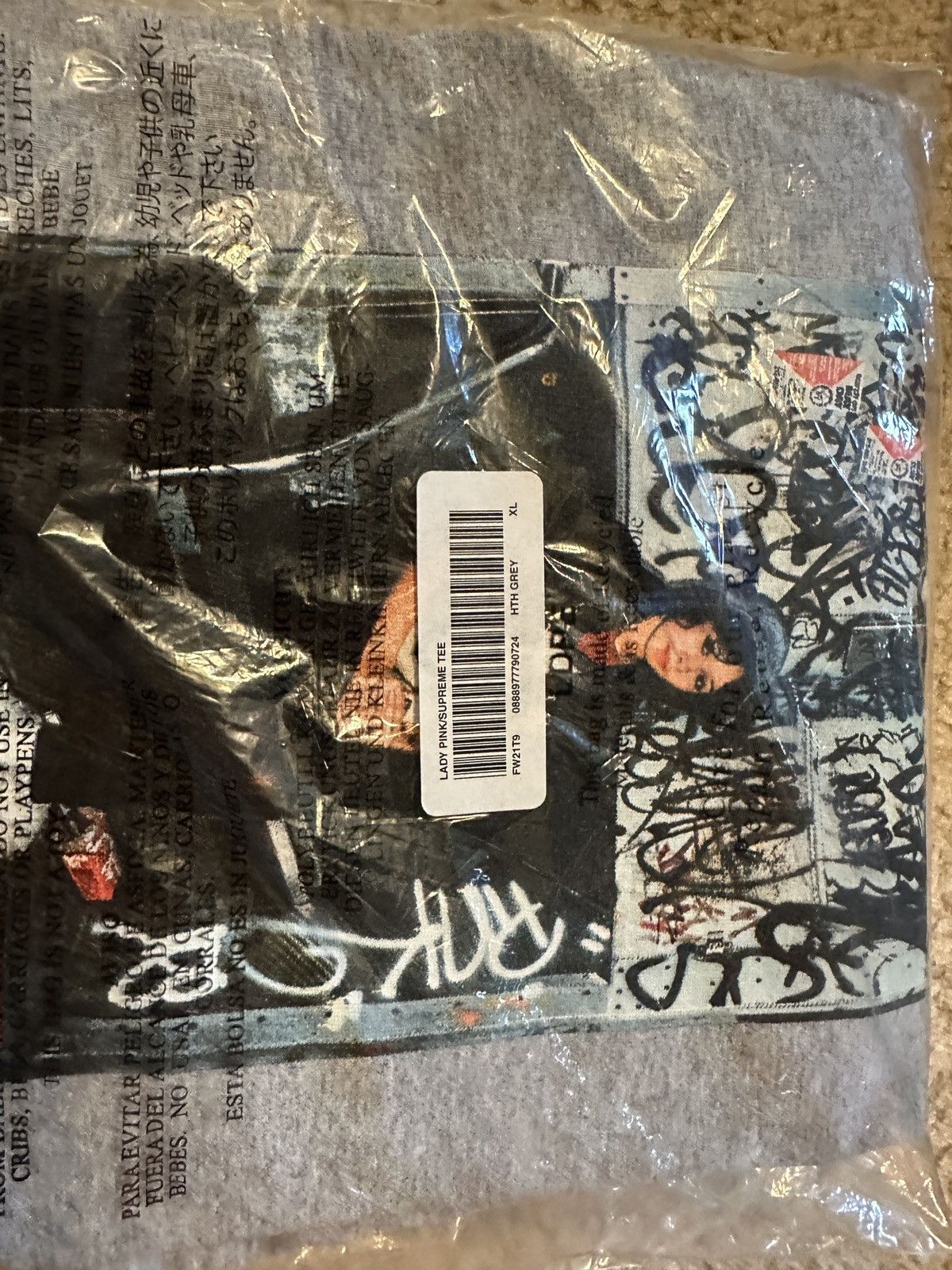 Supreme Supreme Lady Pink Tee FW21 Gray Size US XL / EU 56 / 4 - 1 Thumbnail