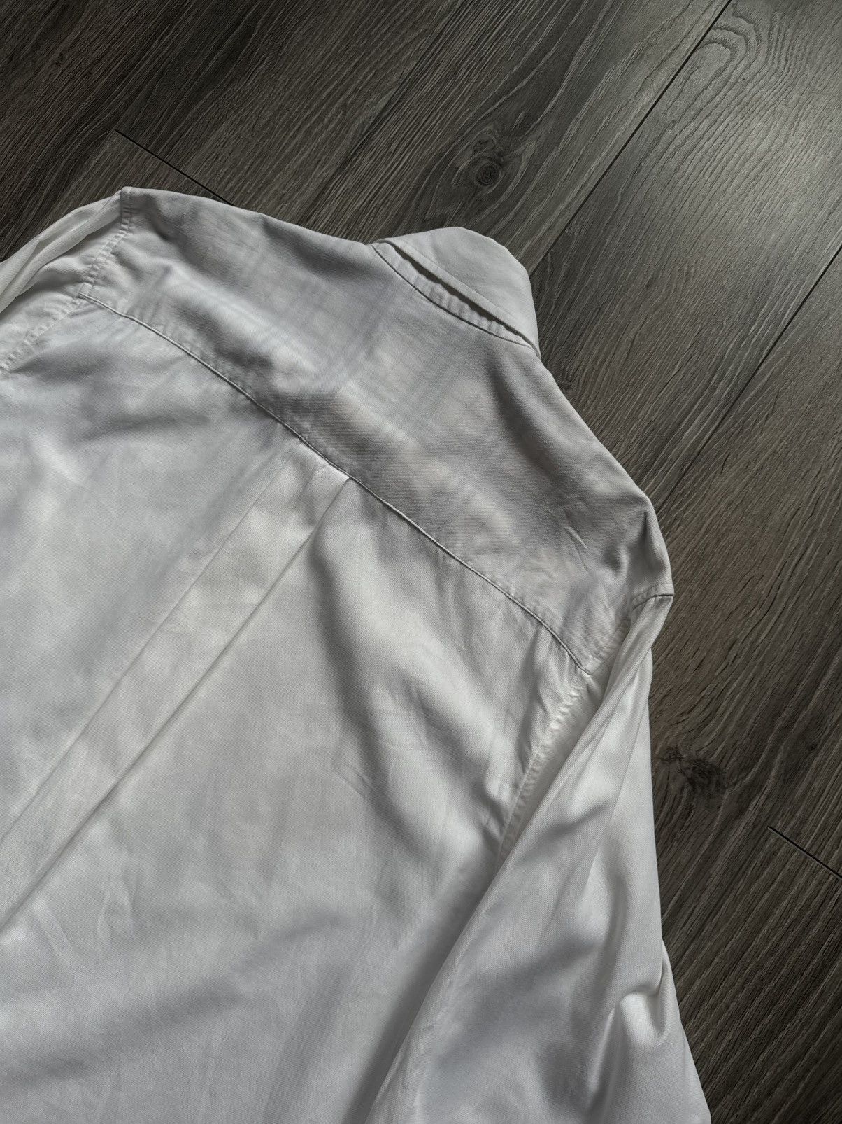 Burberry Burberry White Checkered Shirt Size US L / EU 52-54 / 3 - 8 Thumbnail