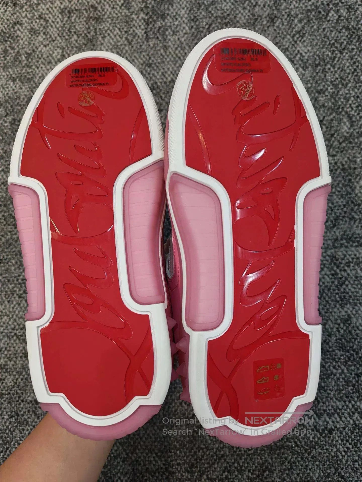 Christian Louboutin Christian Louboutin Red Sole Pink Sneakers. Size US 5.5 / IT 35.5 - 7 Thumbnail