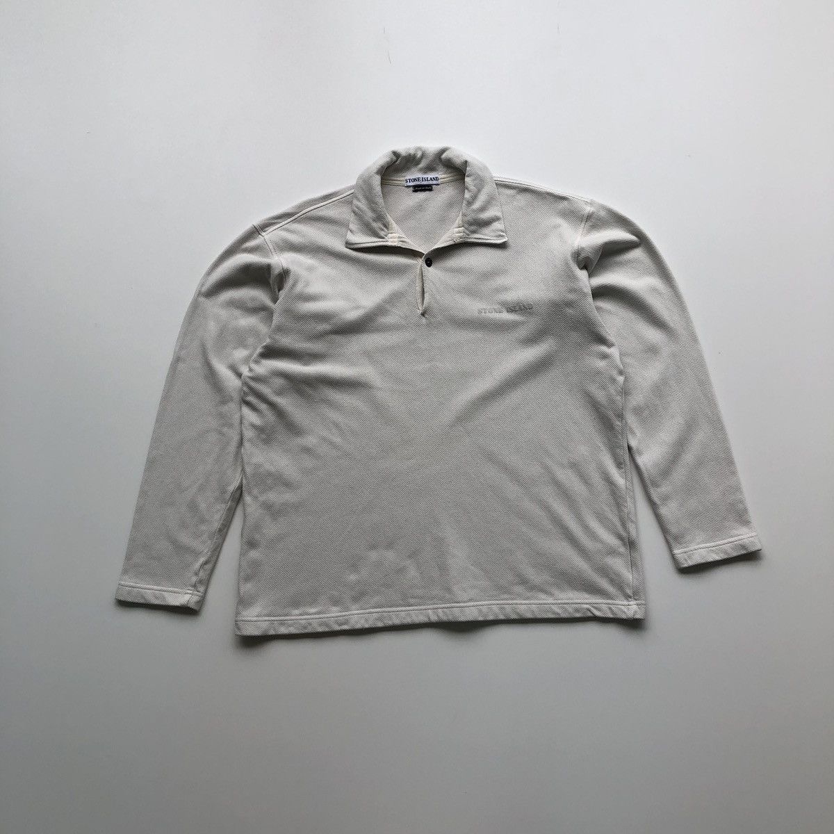Stone Island Stone Island SS98 Vintage Logo Half Sweater White Archive Size US L / EU 52-54 / 3 - 1 Thumbnail