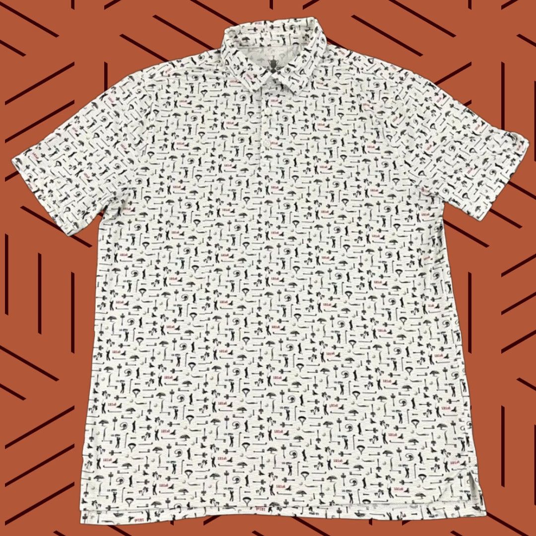 Vintage US OPEN Polo Shirt Men Large White Geometric 121st Torrey Pines Golf Performance Sport Logo Size US L / EU 52-54 / 3 - 1 Thumbnail