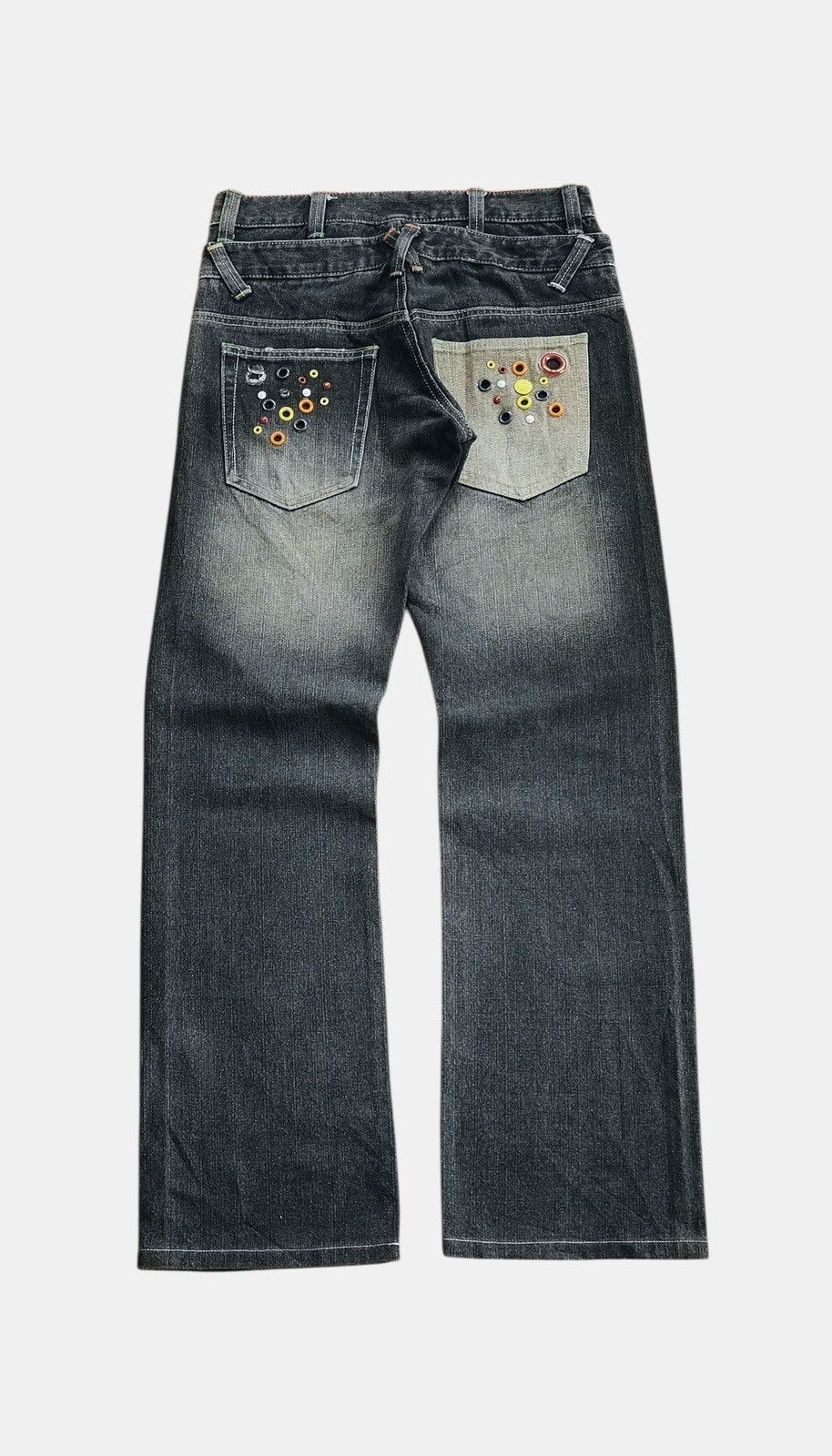 Kapital Distressed Black Denim Jeans Style Kapital Jeans Size US 30 / EU 46 - 2 Thumbnail