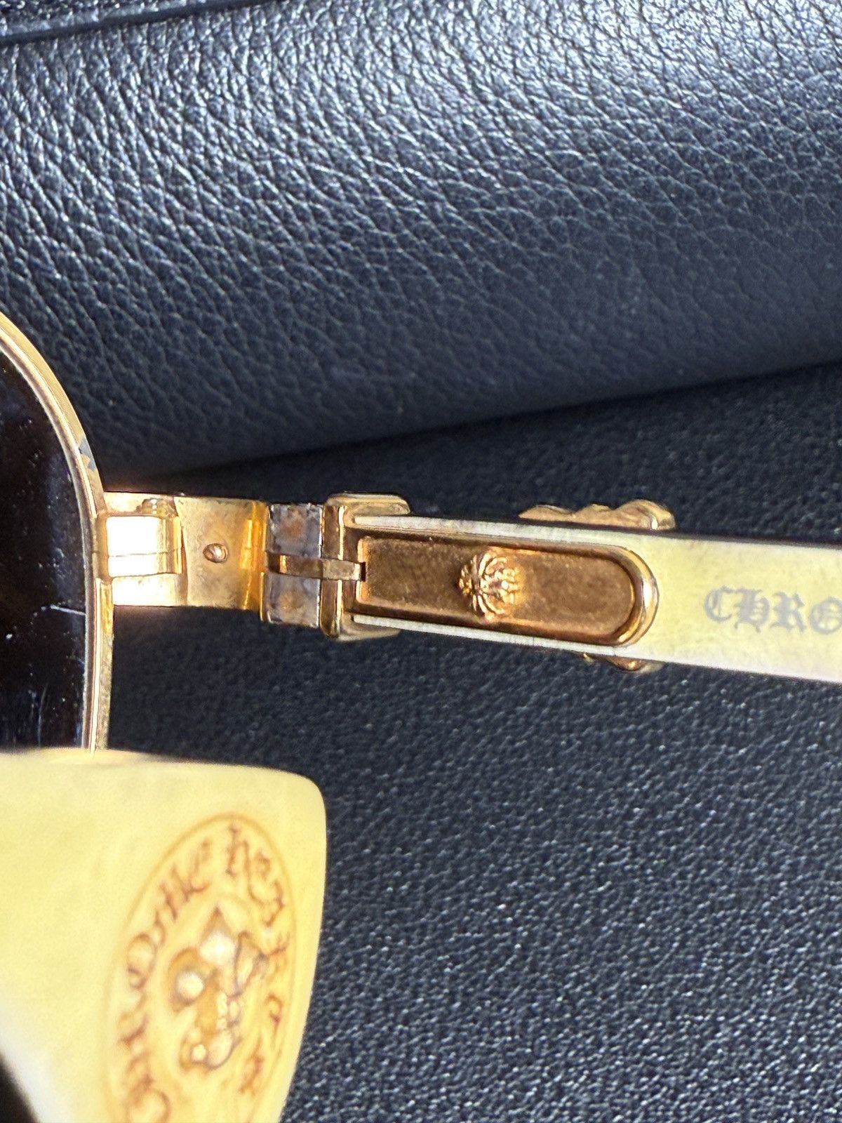 Chrome Hearts Chrome Hearts THROB Sunglasses Gold Filled White Ebony Size ONE SIZE - 6 Thumbnail