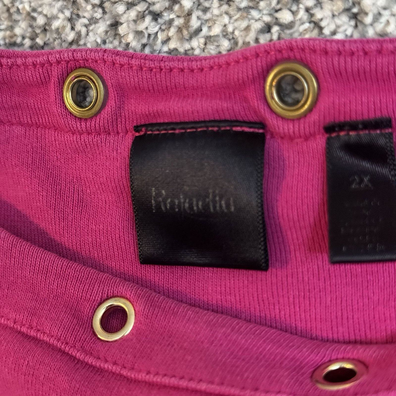 Other Rafaella Top Womens 2X Plus Grommet Embellished Mod Hot Pink Size XXL / US 16-18 / IT 52-54 - 5 Thumbnail