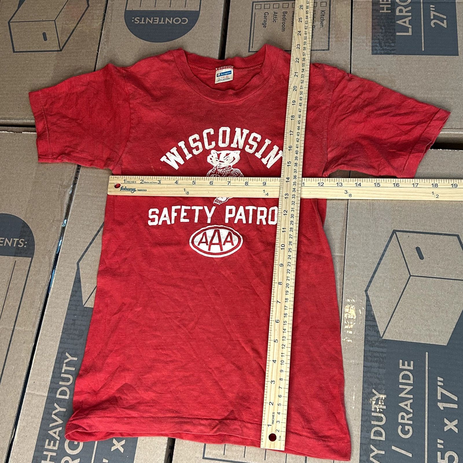 Champion Vintage 1970s Wisconsin Badgers Triple A Champion Blue Bar Size US L / EU 52-54 / 3 - 4 Thumbnail