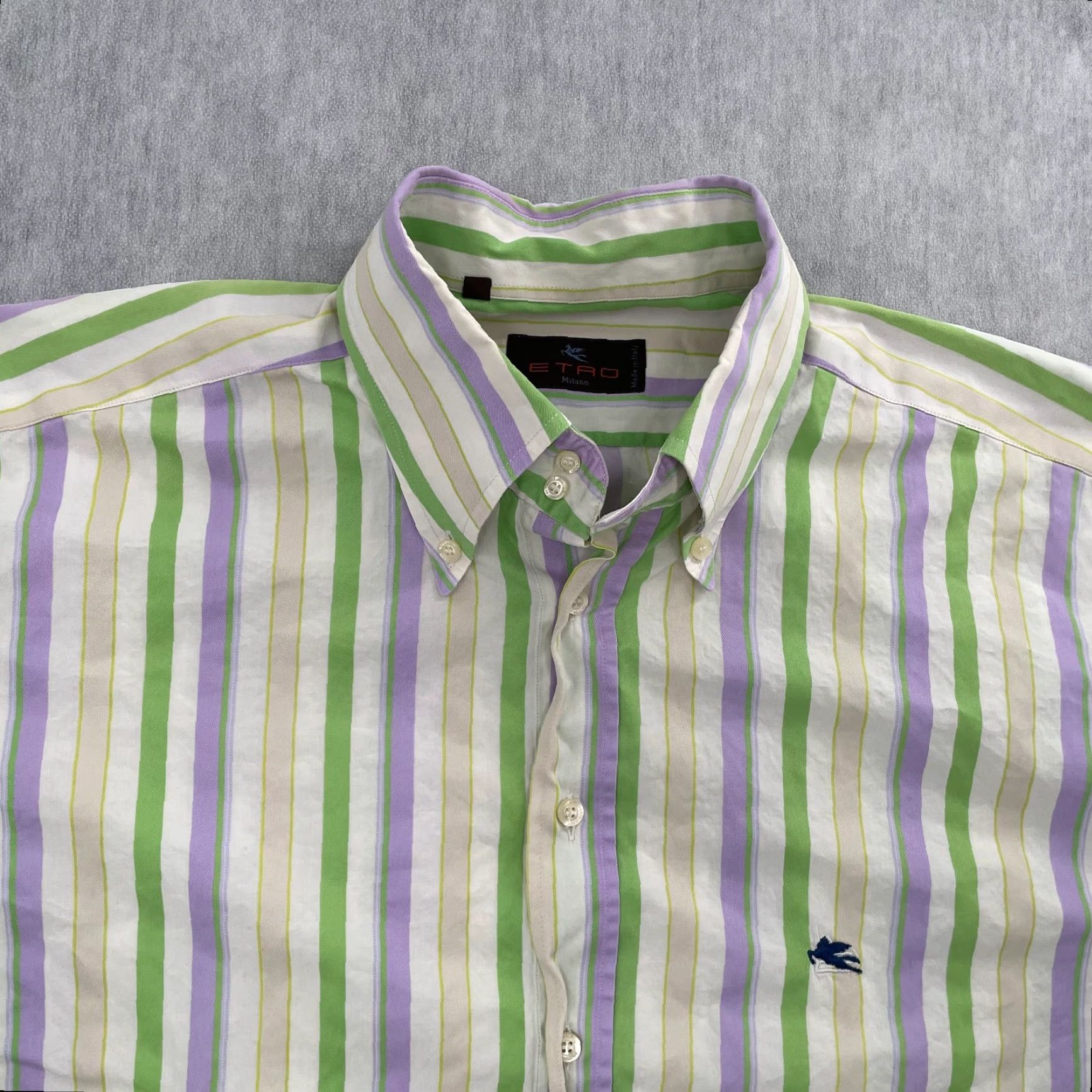 Etro Etro Shirt Adult 44 Striped Button Up Long Sleeve Made In Italy Designer Mens Size US XXL / EU 58 / 5 - 2 Thumbnail