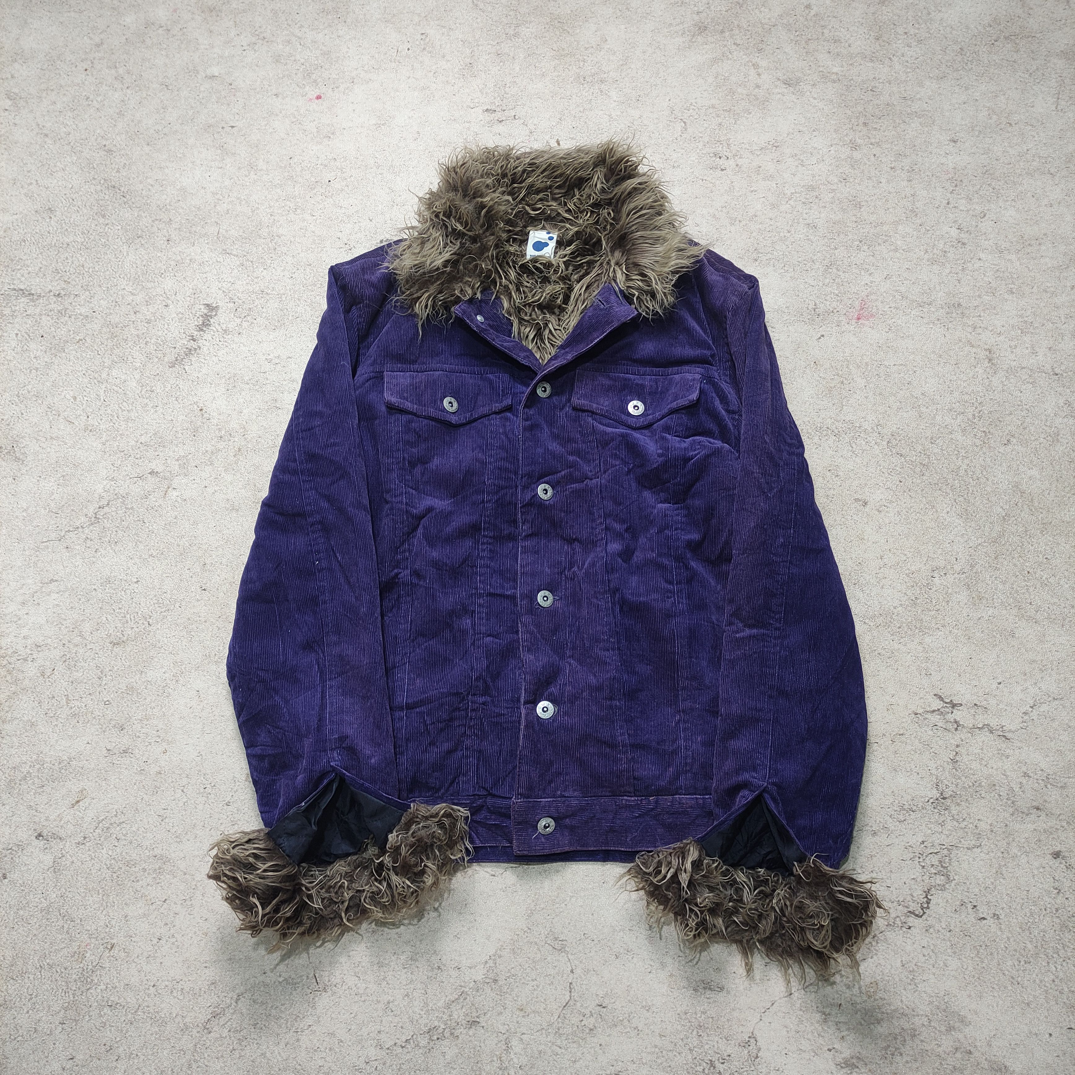 Tornado Mart Navy Blue Fur Jacket Vkei Japanese 2000s Archive Size US L / EU 52-54 / 3 - 2 Thumbnail