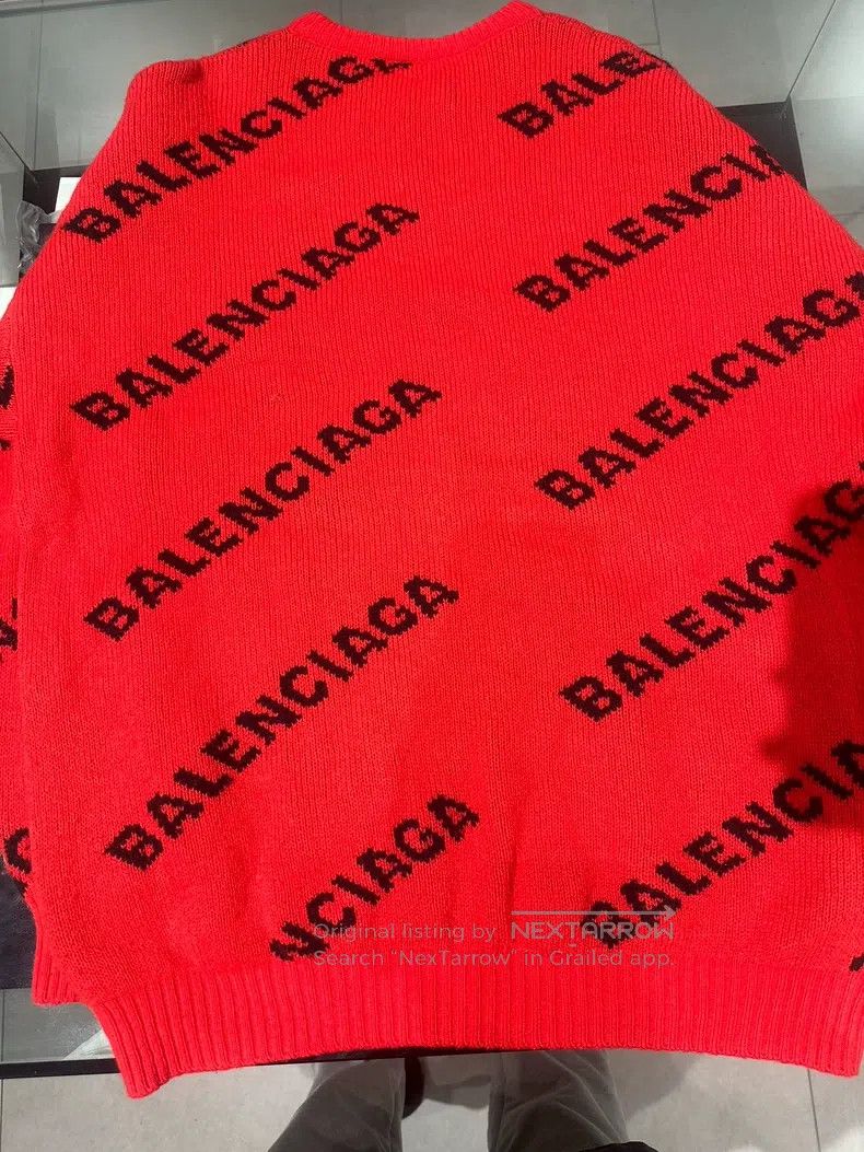 Balenciaga Balenciaga Red orange bullet train all-over print sweater Size US XS / EU 42 / 0 - 2 Thumbnail