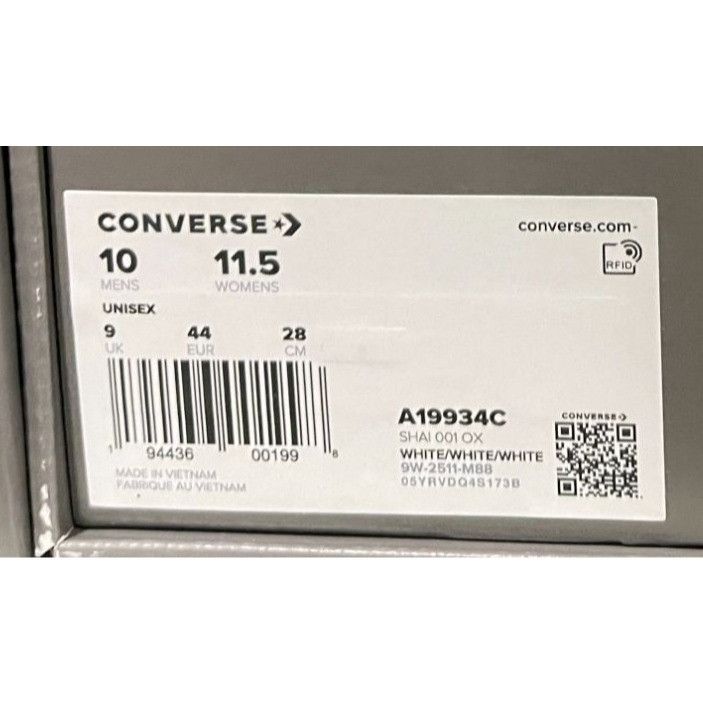 Converse Converse SHAI 001 Clean Slate White Mens 10us Size US 10 / EU 43 - 8 Thumbnail
