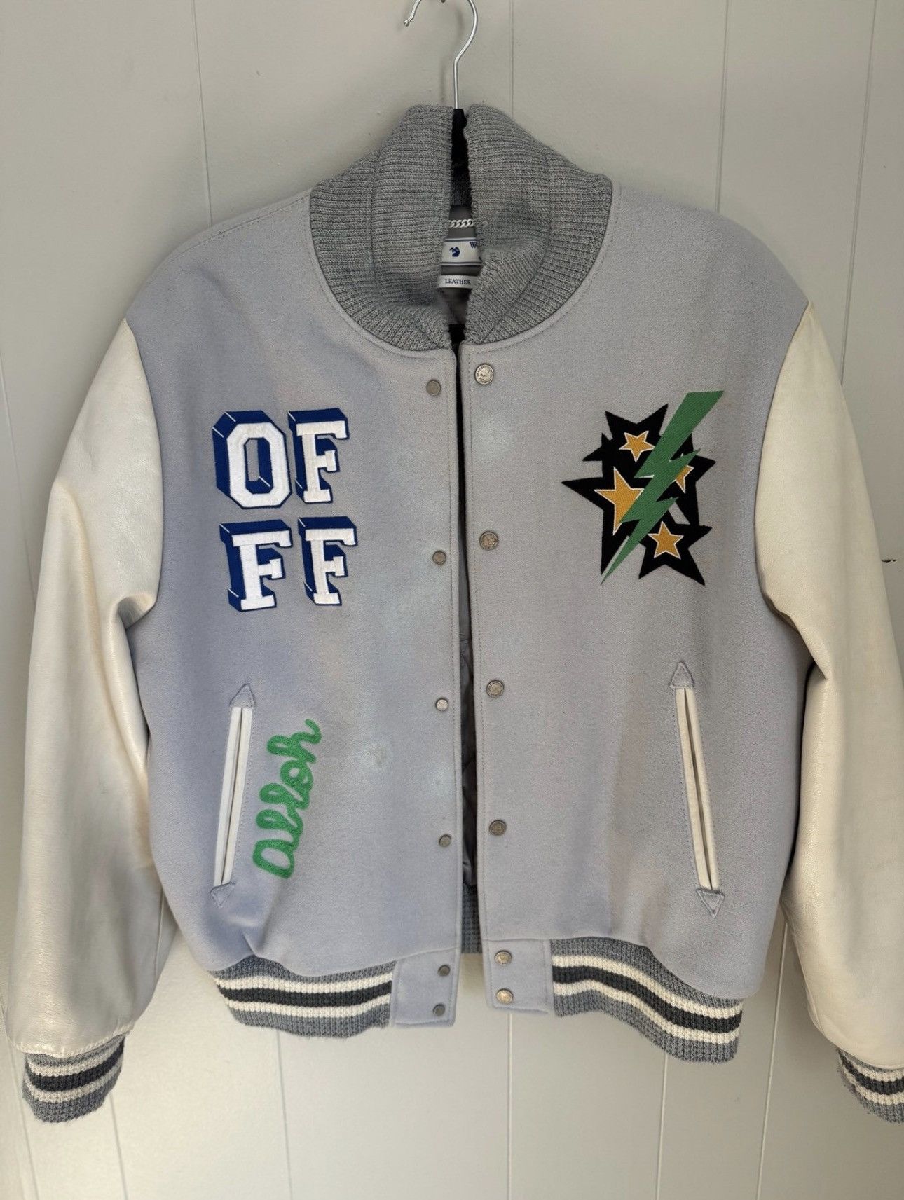 Off-White Off White C/o Virgil 2021 Magician Varsity Jacket Size US XL / EU 56 / 4 - 2 Thumbnail