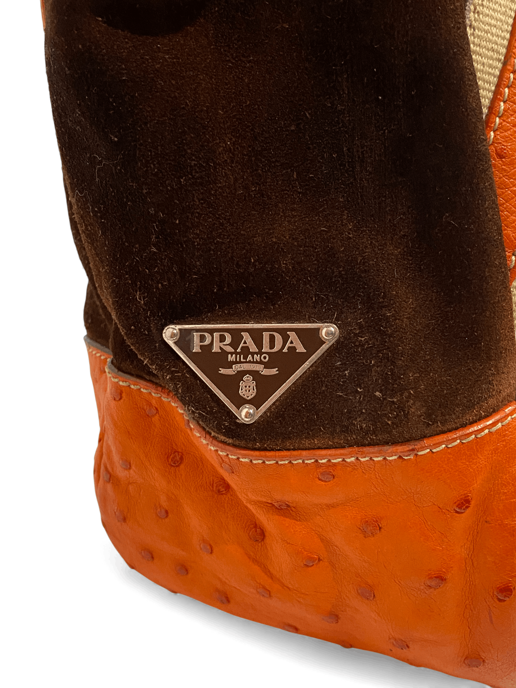 Prada Prada Canapa Triangle Logo Sea Shoulder Tote Bag Vintage Y2K Size ONE SIZE - 7 Thumbnail