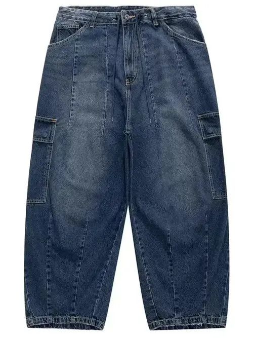 Japanese Brand 21SS Tokyo Union Japanese Blue Denim Cargo Pants Size US 32 / EU 48 - 2 Thumbnail