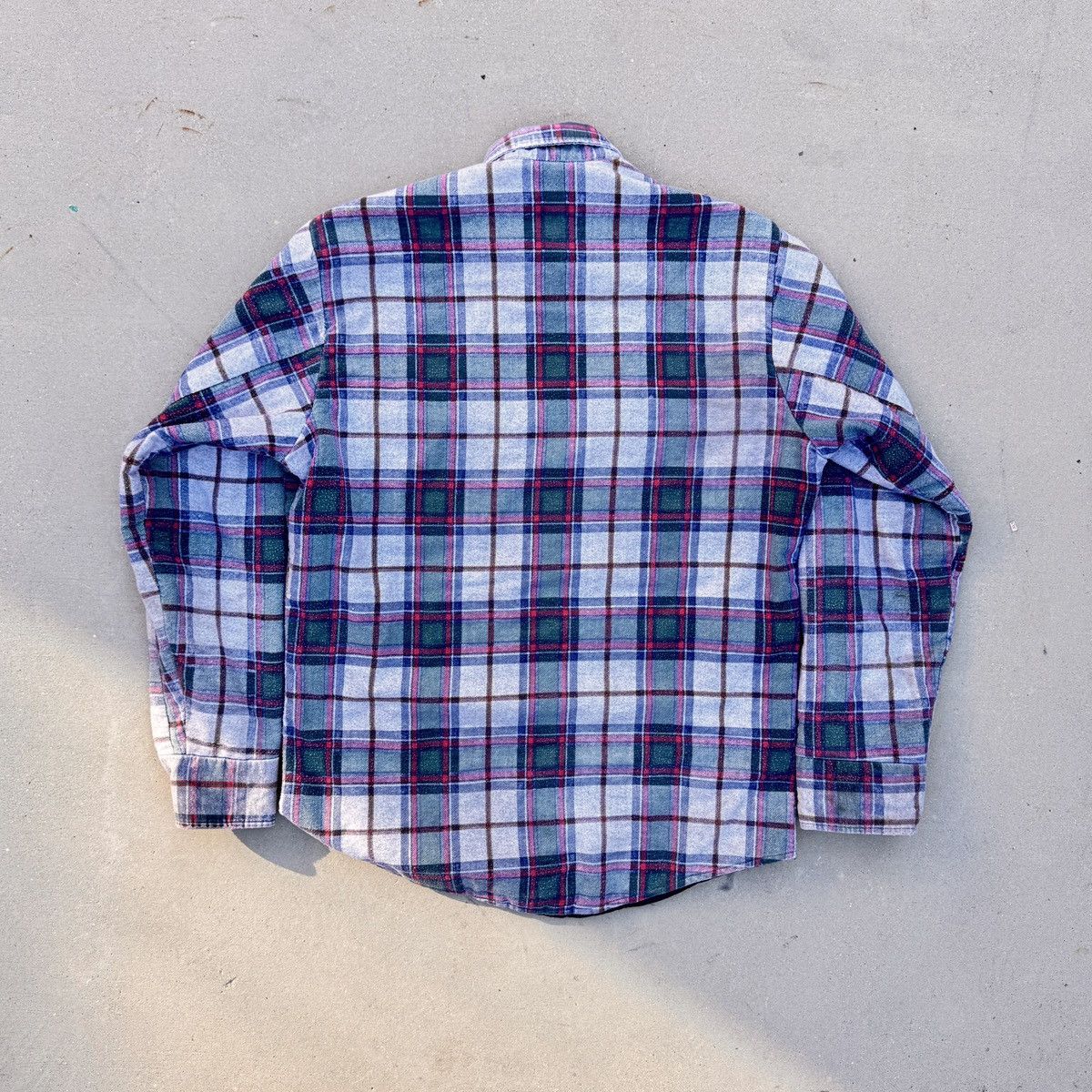 The Men's Store Vintage Heavyweight Flannel Shirt – Classic Workwear Plaid Size US M / EU 48-50 / 2 - 2 Thumbnail