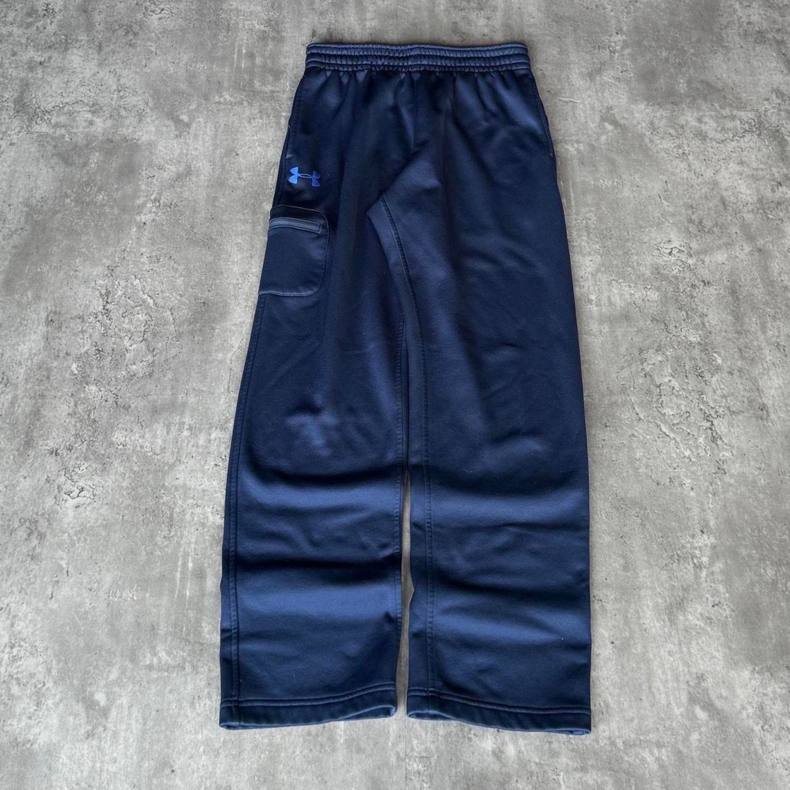 Under Armour × Vintage Vintage Y2K Under Armour Baggy Blue Grunge Sweatpants Size US 31 - 1 Thumbnail