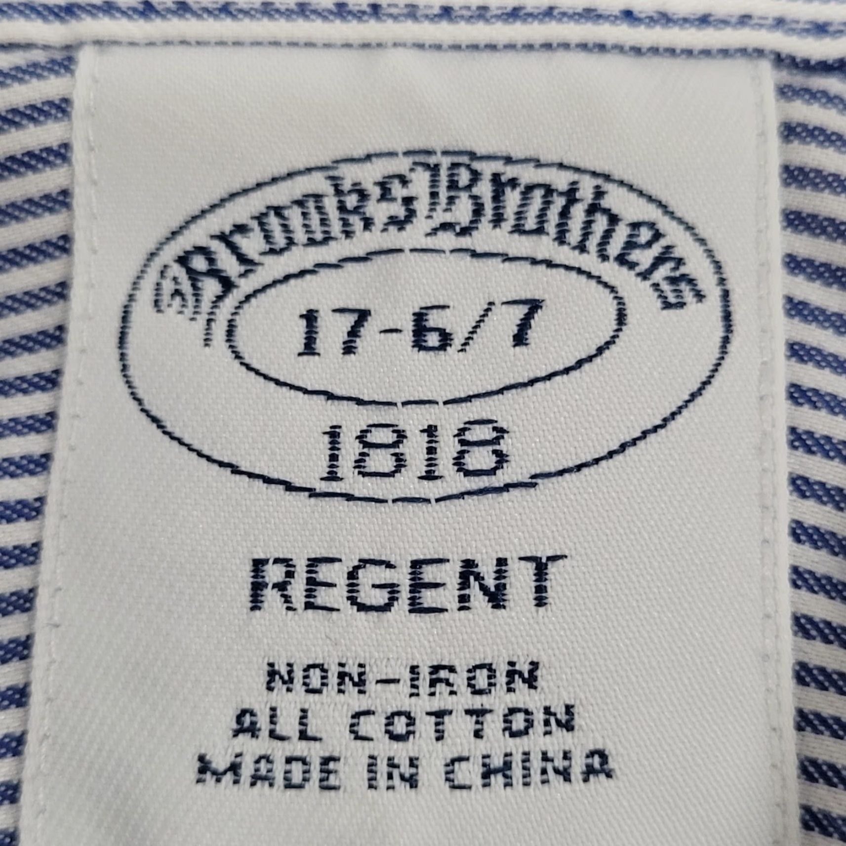 Brooks Brothers Brooks Brothers Blue White Regent Cotton Long Sleeve Button Up Shirt 17-6/7 Size US XL / EU 56 / 4 - 3 Thumbnail
