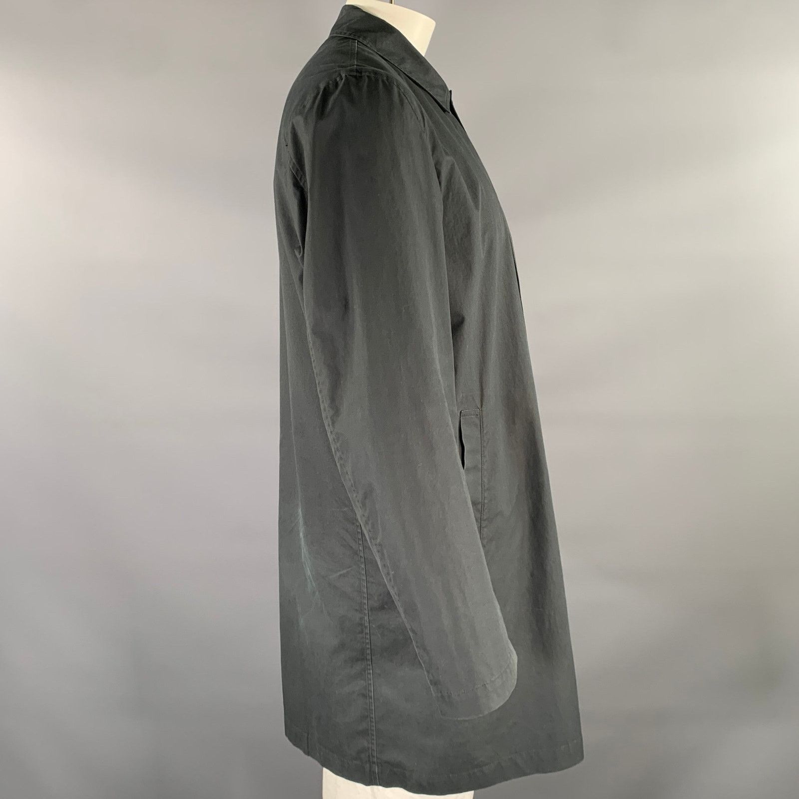 Jil Sander JIL SANDER Size 42 Black Cotton Snap Button Coat Size US XS / EU 42 / 0 - 3 Thumbnail