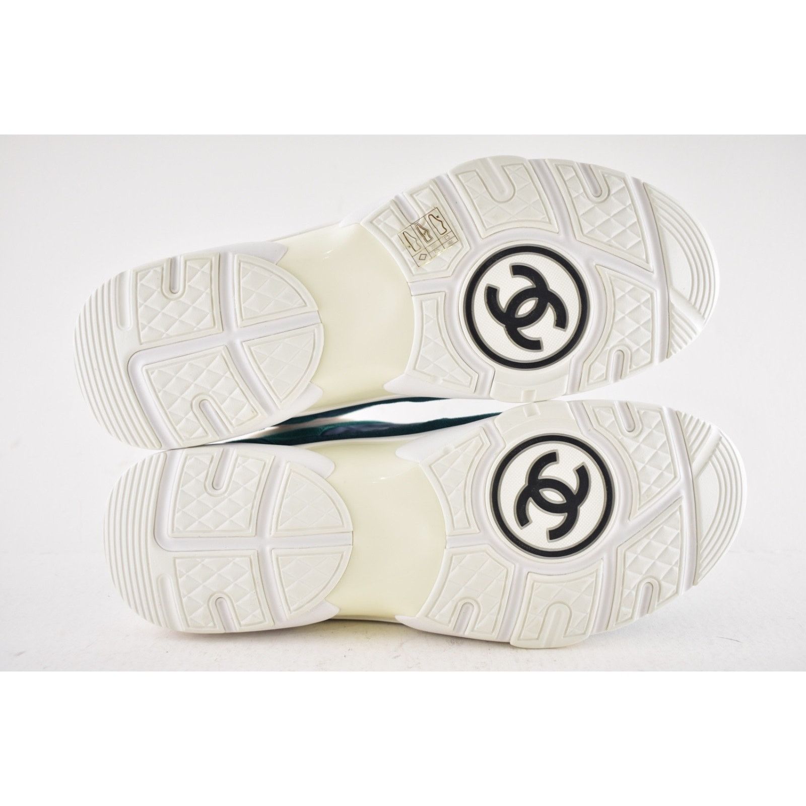 Chanel Chanel 19K Mens Green Grey Teal Blue White CC Logo Size US 11 / EU 44 - 12 Thumbnail