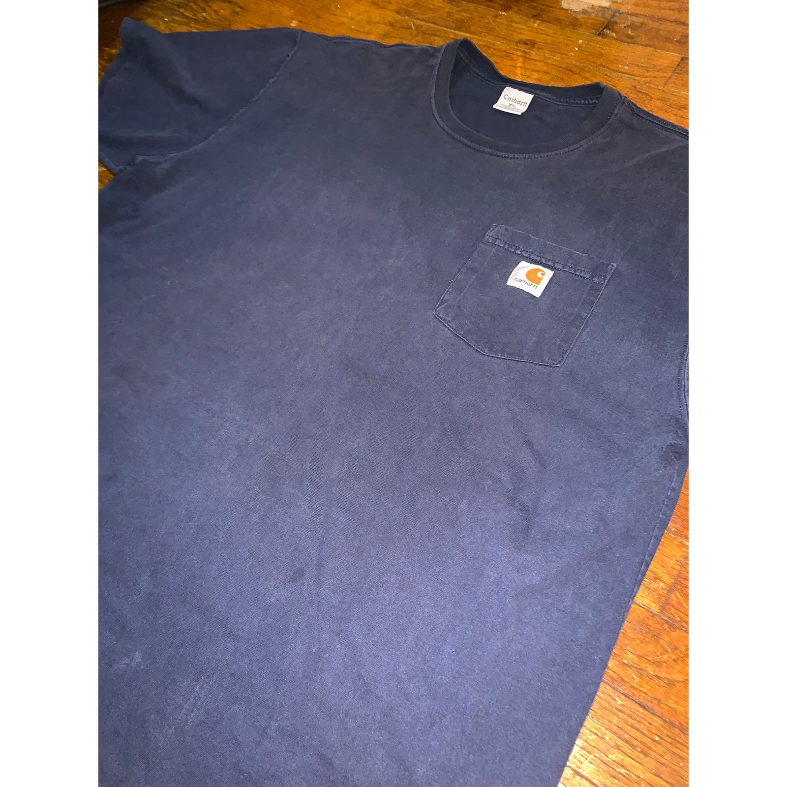 Carhartt Carhartt Pocket T Shirt XL Navy Blue 100% Cotton Size US XL / EU 56 / 4 - 6 Thumbnail