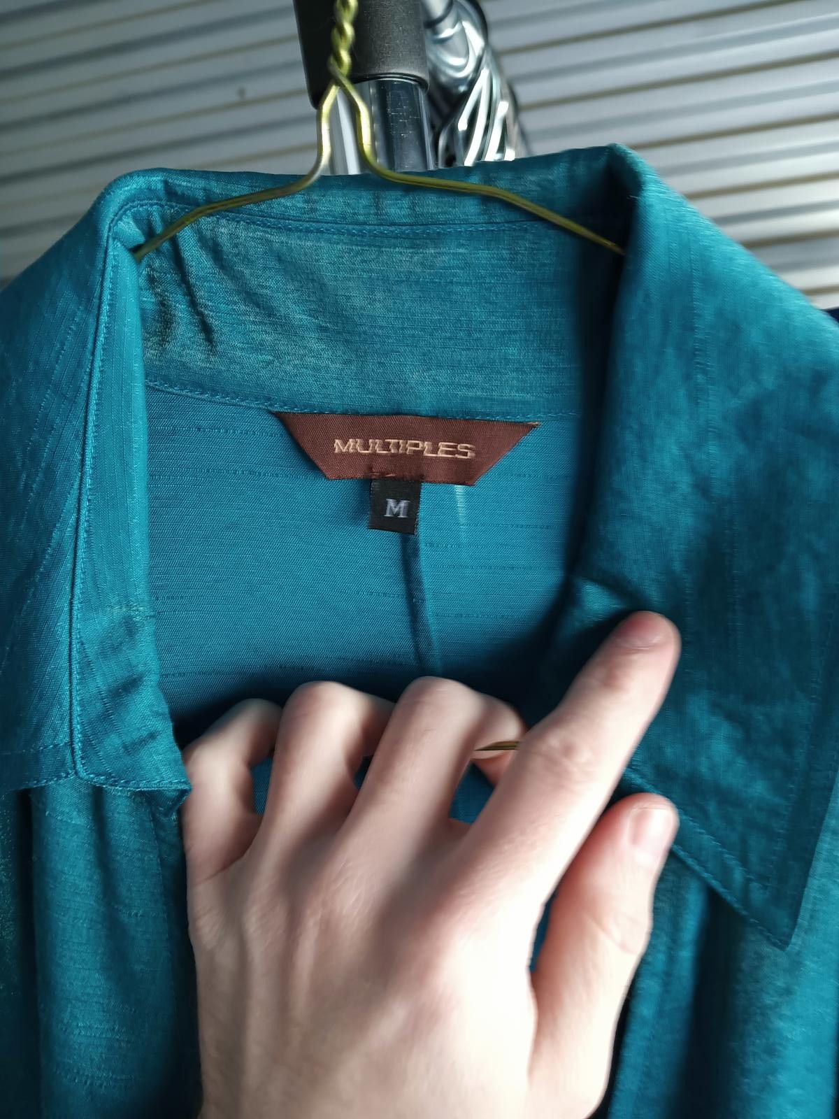 Designer Multiples Women's Teal Wrap Top - Stylish and Versatile Size M / US 6-8 / IT 42-44 - 3 Thumbnail