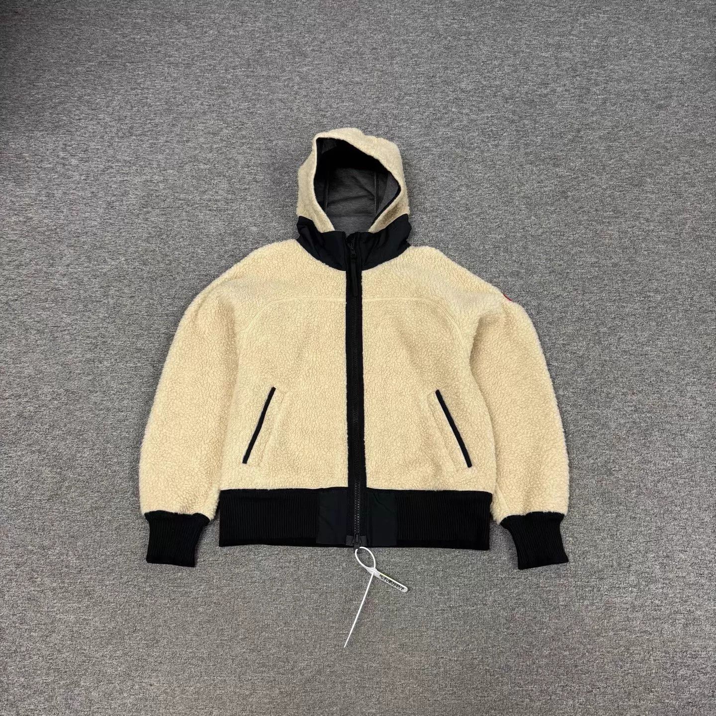 Canada Goose Canada Goose cream faux shearling hooded zip jktS Size S / US 4 / IT 40 - 1 Thumbnail
