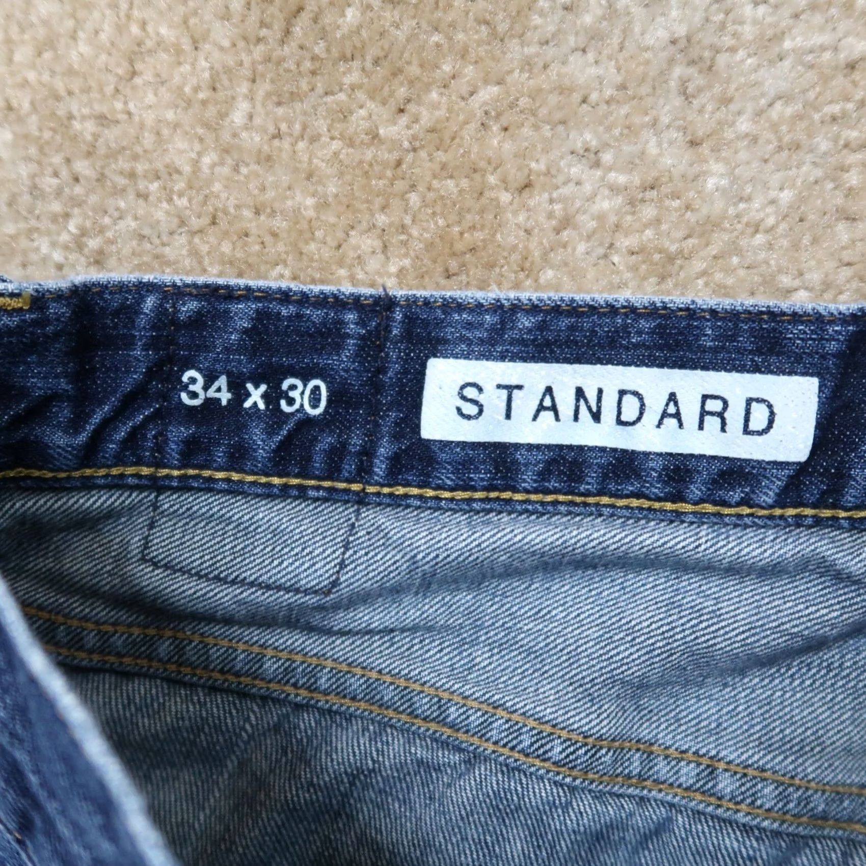 Gap Gap 1969 Jeans Men’s 34x30 Blue Denim Straight Leg Dark Wash Regular Rise 5-Pocket Shirt? Size US 34 / EU 50 - 5 Thumbnail