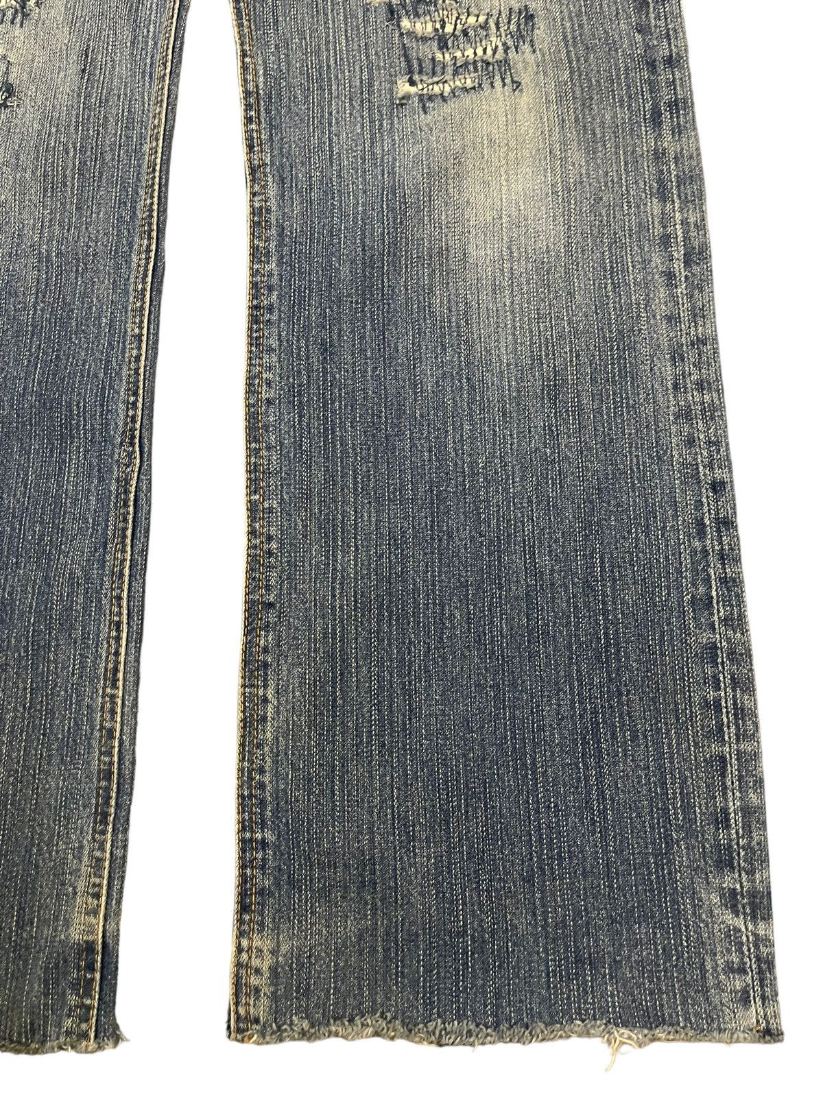 14th Addiction Vintage Japanese Brand Sashiko Distressed Baggy Jeans Size US 30 / EU 46 - 6 Thumbnail