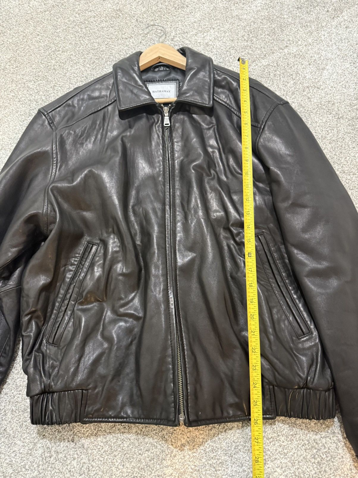 Hathaway Golf Vintage 90s Hathaway Leather Jacket Large Excellent Cond Size US L / EU 52-54 / 3 - 4 Thumbnail
