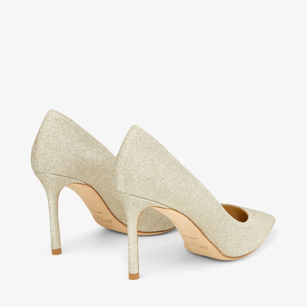 o1s22i1n1024 Romy 85 Dusty Glitter Pumps in Silver