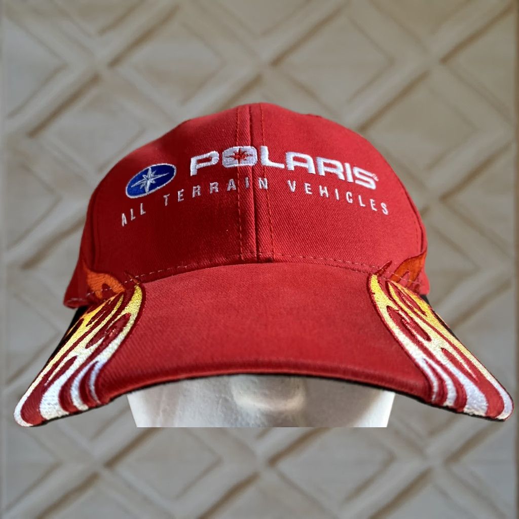 Vintage Polaris All Terrain Vehicles Hat Adjustable Red OSFA | Polaris Hat | Men | Baseball Cap | One Size Size ONE SIZE - 1 Thumbnail
