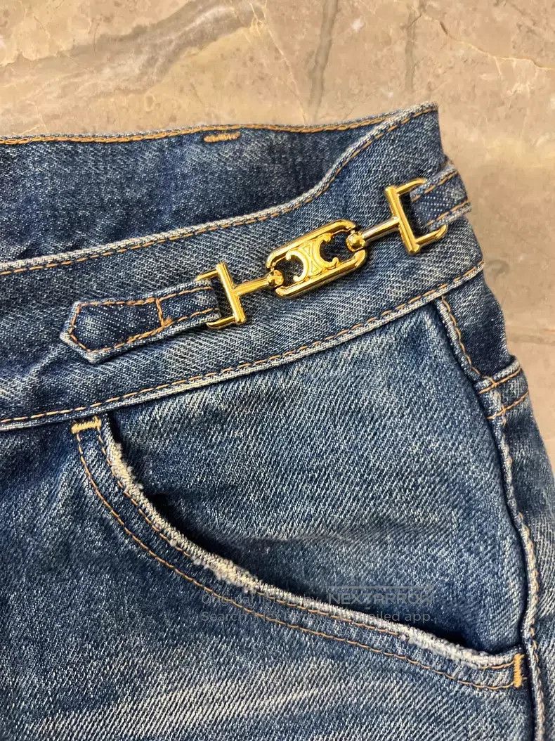 Celine CELINE Lock Buckle Gold Label Flared Jeans Size US 26 / EU 42 - 3 Thumbnail