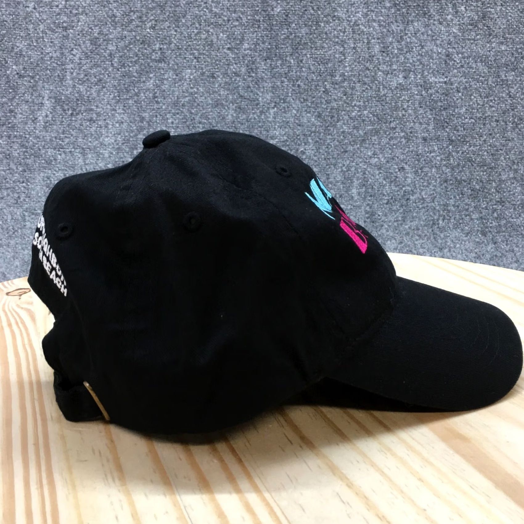 Logo 7 Miami Baseball Cap Womens Black OS Adjustable Embroidered Logo Size ONE SIZE - 5 Thumbnail