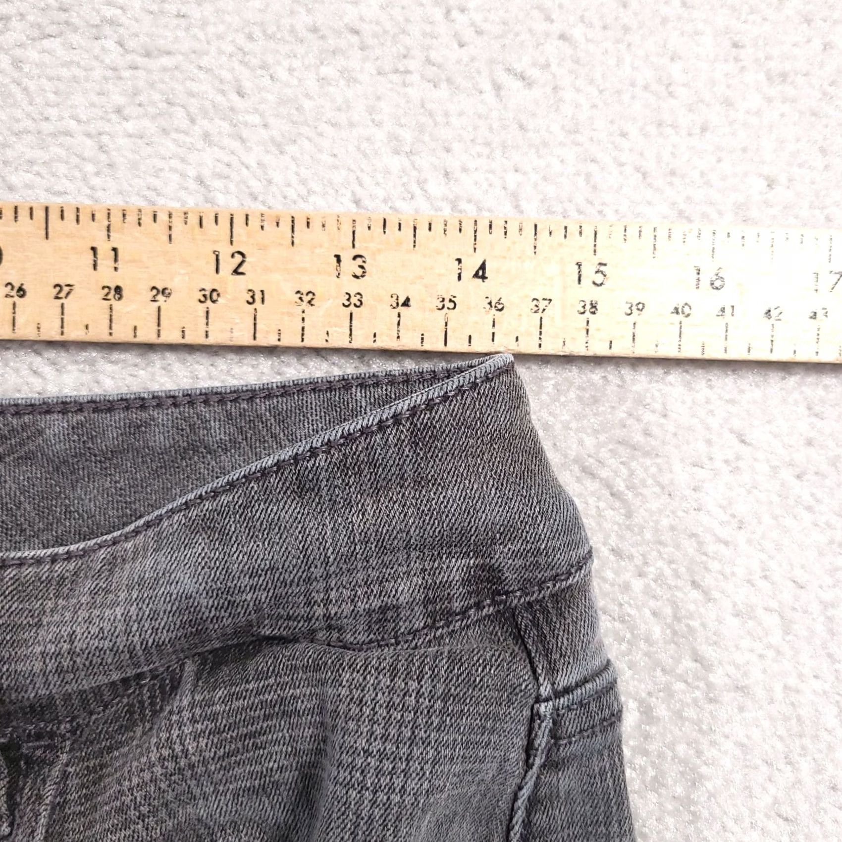 Vintage Maurices Skinny High Rise Jeans Women's Medium Regular Gray Plaid Wash Stretch Denim Slim Cotton Blend Modern Vintage: No (remove?) Size 32" / US 10 / IT 46 - 5 Thumbnail