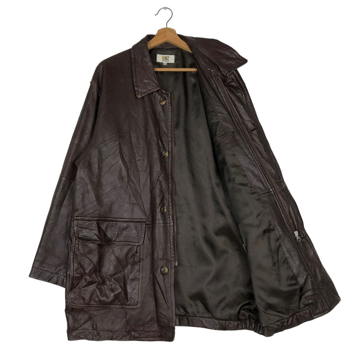 Issey Miyake 🔥VINTAGE BIKER LEATHER JACKET INTERMEZZO ISSEY MIYAKE Size US M / EU 48-50 / 2 - 11 Thumbnail